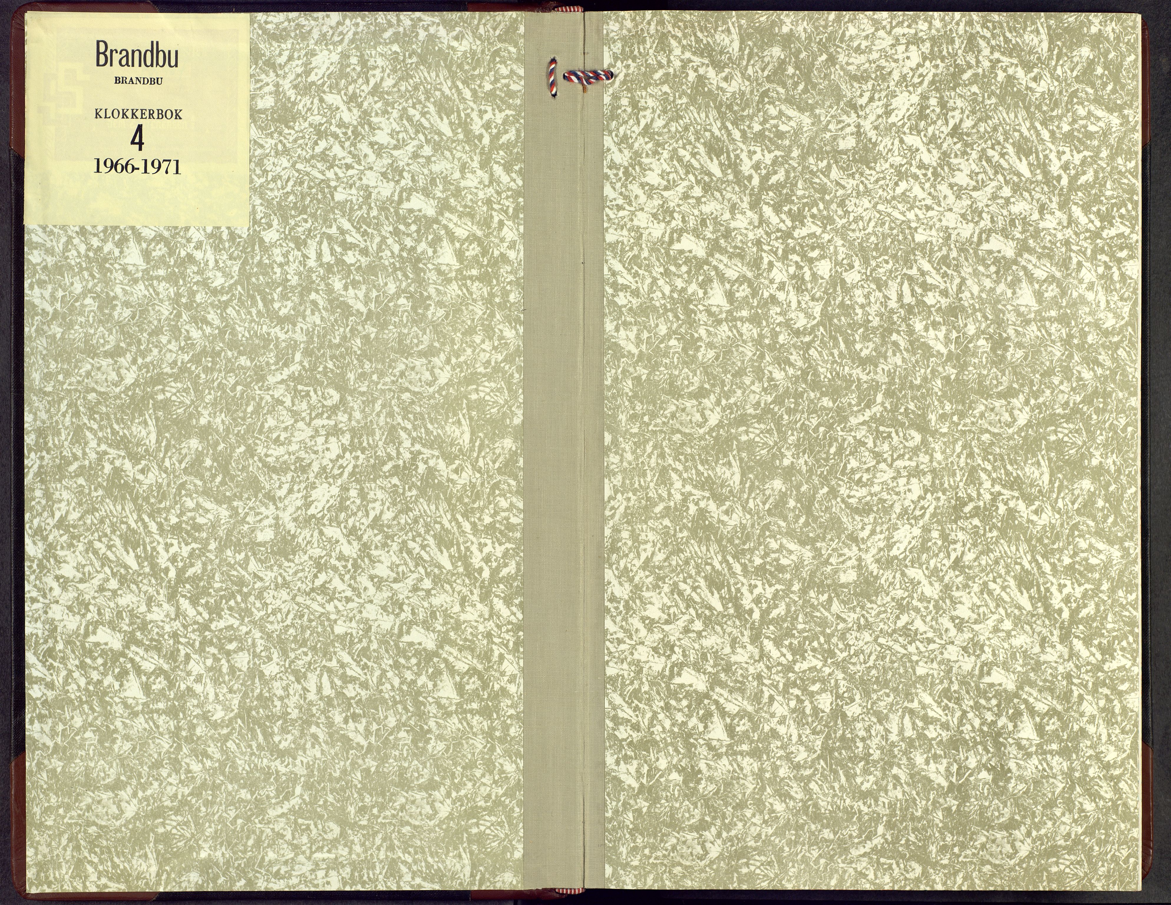 Brandbu prestekontor, AV/SAH-PREST-114/H/Ha/Hab/L0004: Klokkerbok nr. 4, 1966-1971