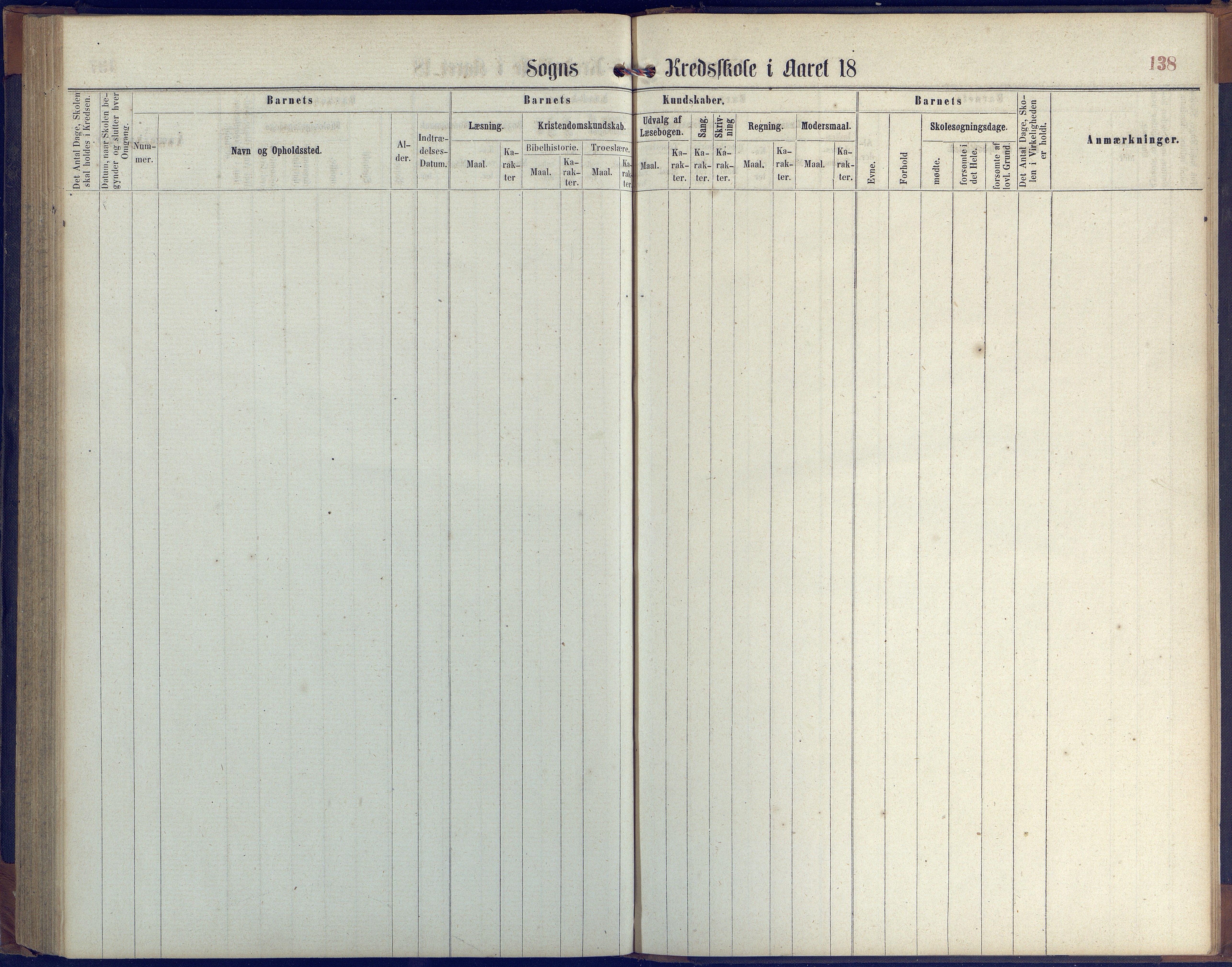 Hisøy kommune frem til 1991, AAKS/KA0922-PK/31/L0004: Skoleprotokoll, 1863-1887, s. 138