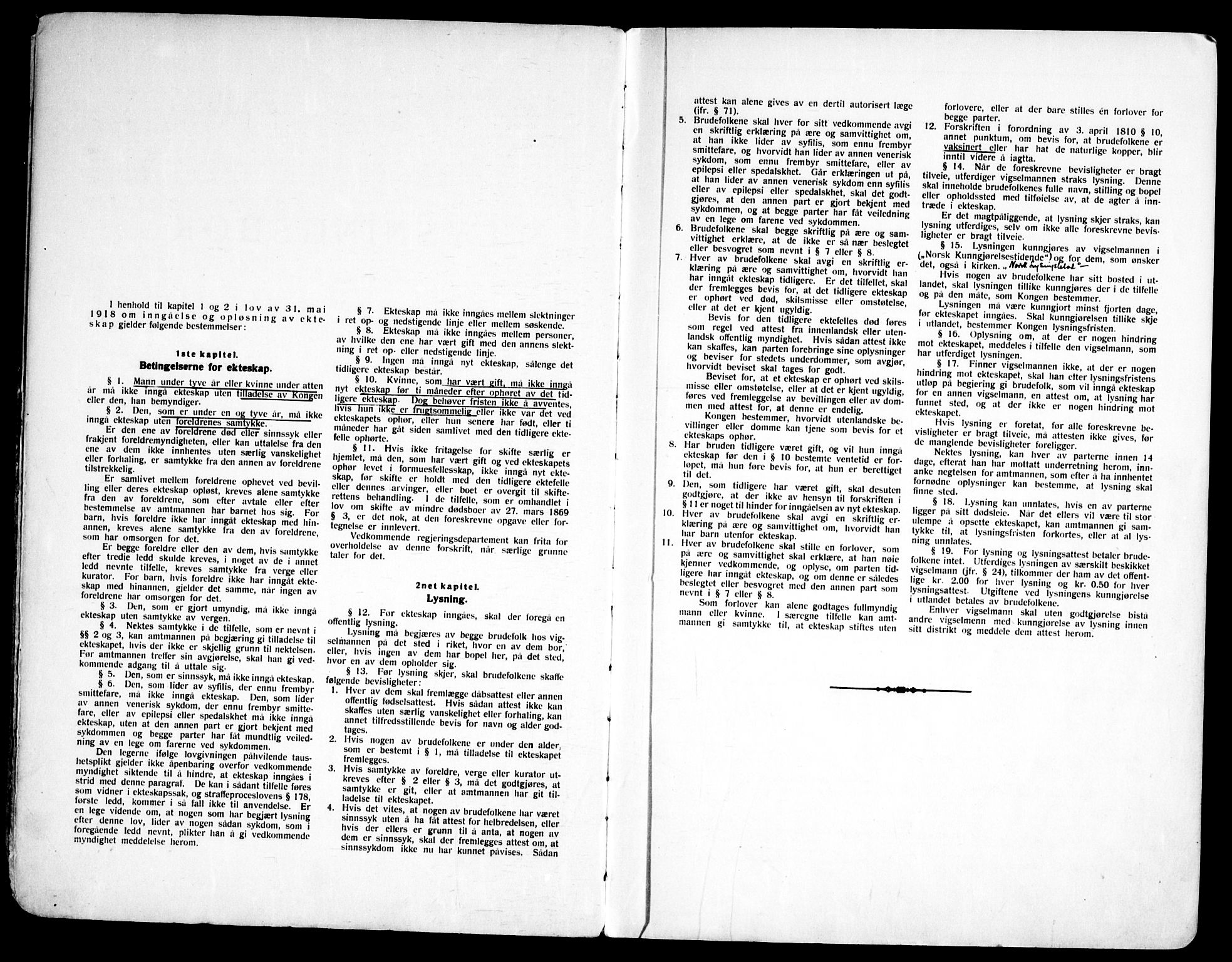 Ullensaker prestekontor Kirkebøker, SAO/A-10236a/H/Ha/L0005: Lysningsprotokoll nr. 5, 1919-1969