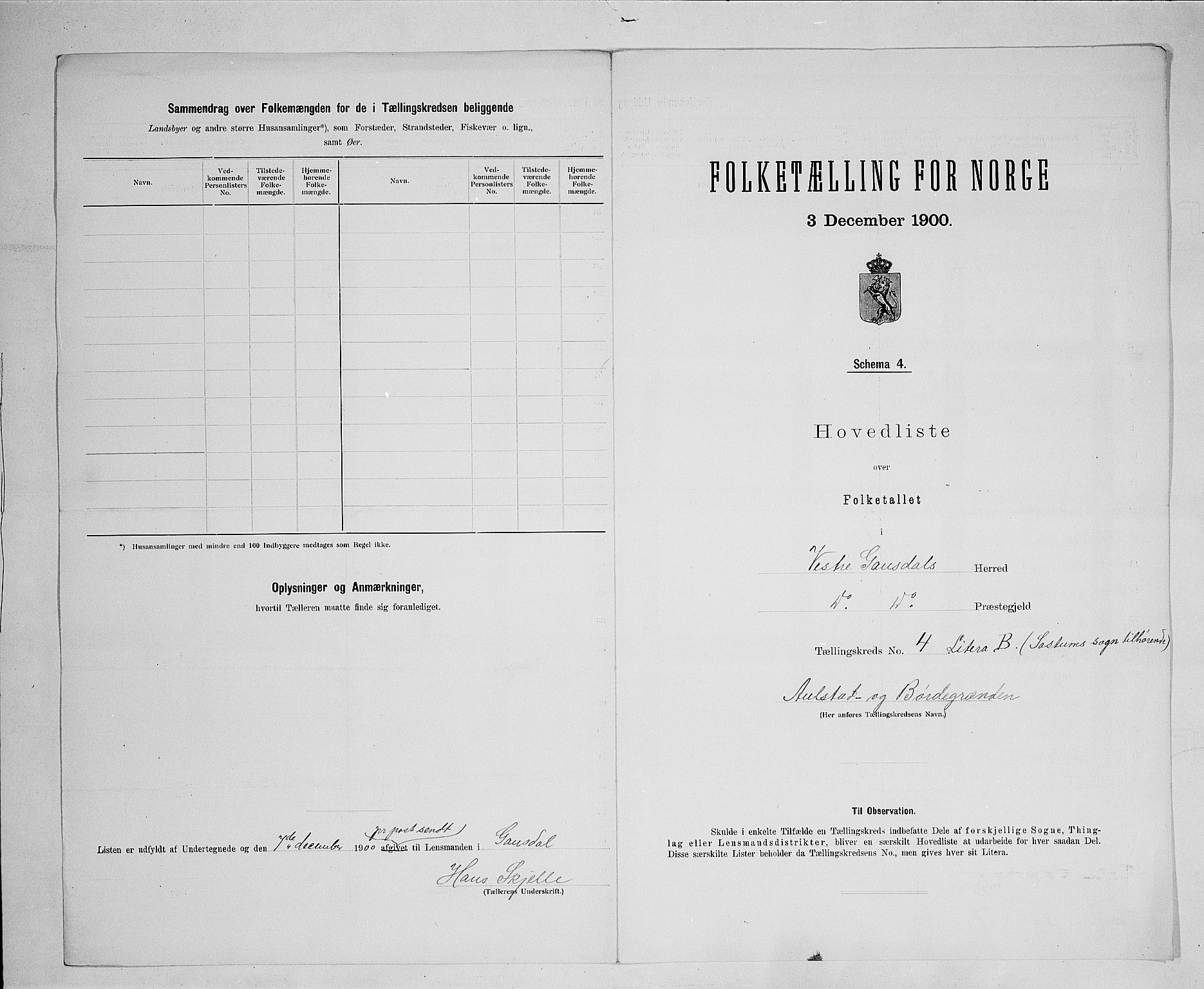 SAH, Folketelling 1900 for 0523 Vestre Gausdal herred, 1900, s. 23