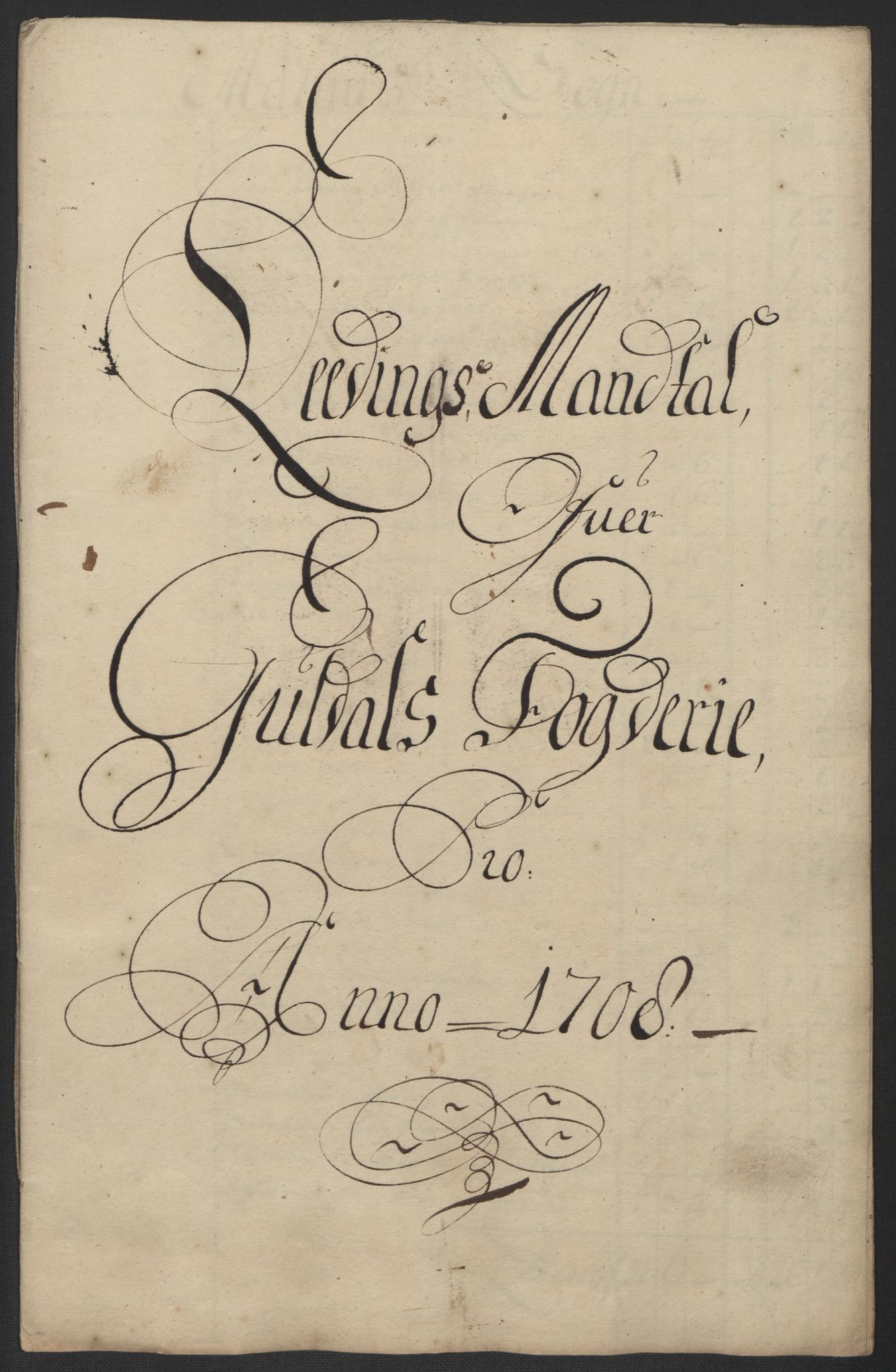 Rentekammeret inntil 1814, Reviderte regnskaper, Fogderegnskap, AV/RA-EA-4092/R60/L3958: Fogderegnskap Orkdal og Gauldal, 1708, s. 328