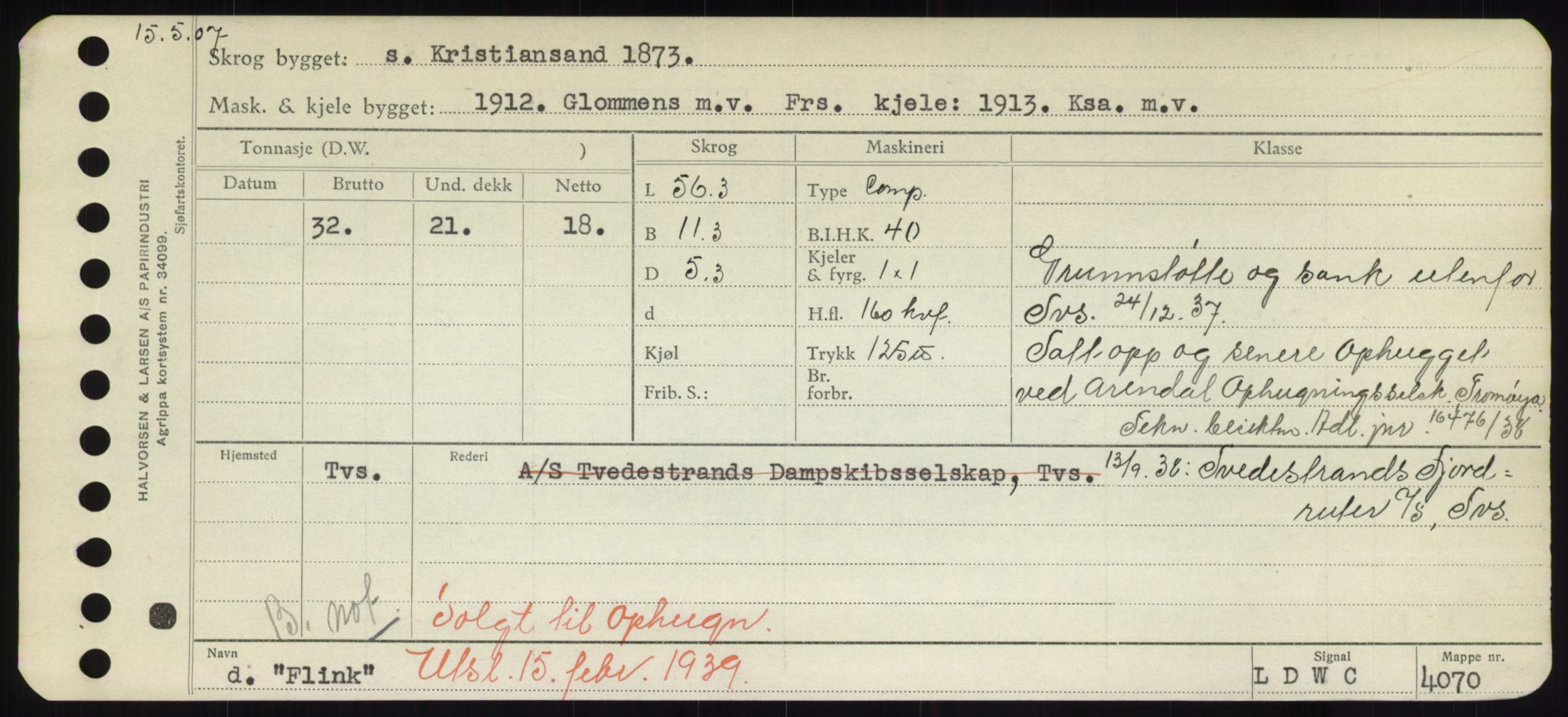 Sjøfartsdirektoratet med forløpere, Skipsmålingen, AV/RA-S-1627/H/Hd/L0011: Fartøy, Fla-Får, s. 27