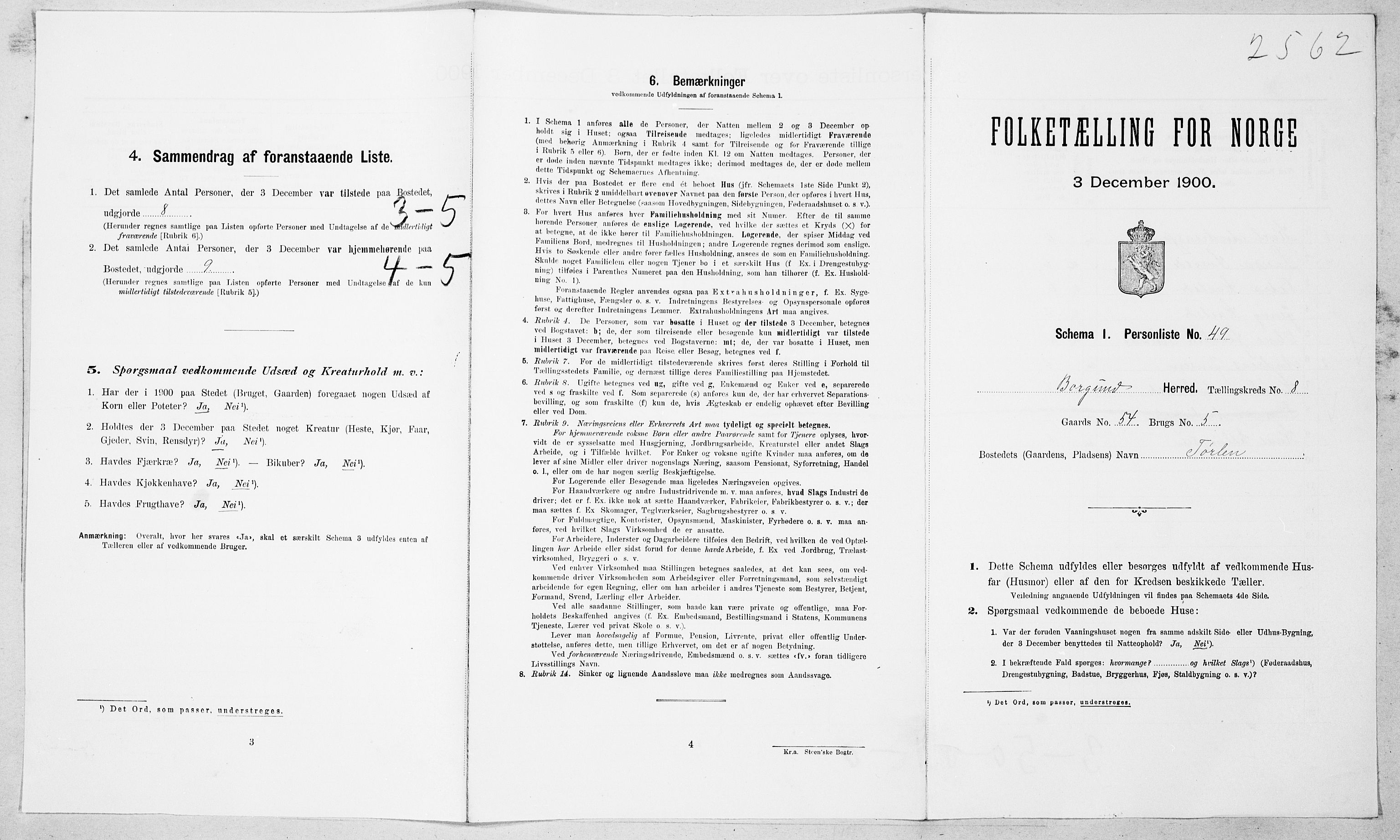 SAT, Folketelling 1900 for 1531 Borgund herred, 1900, s. 903