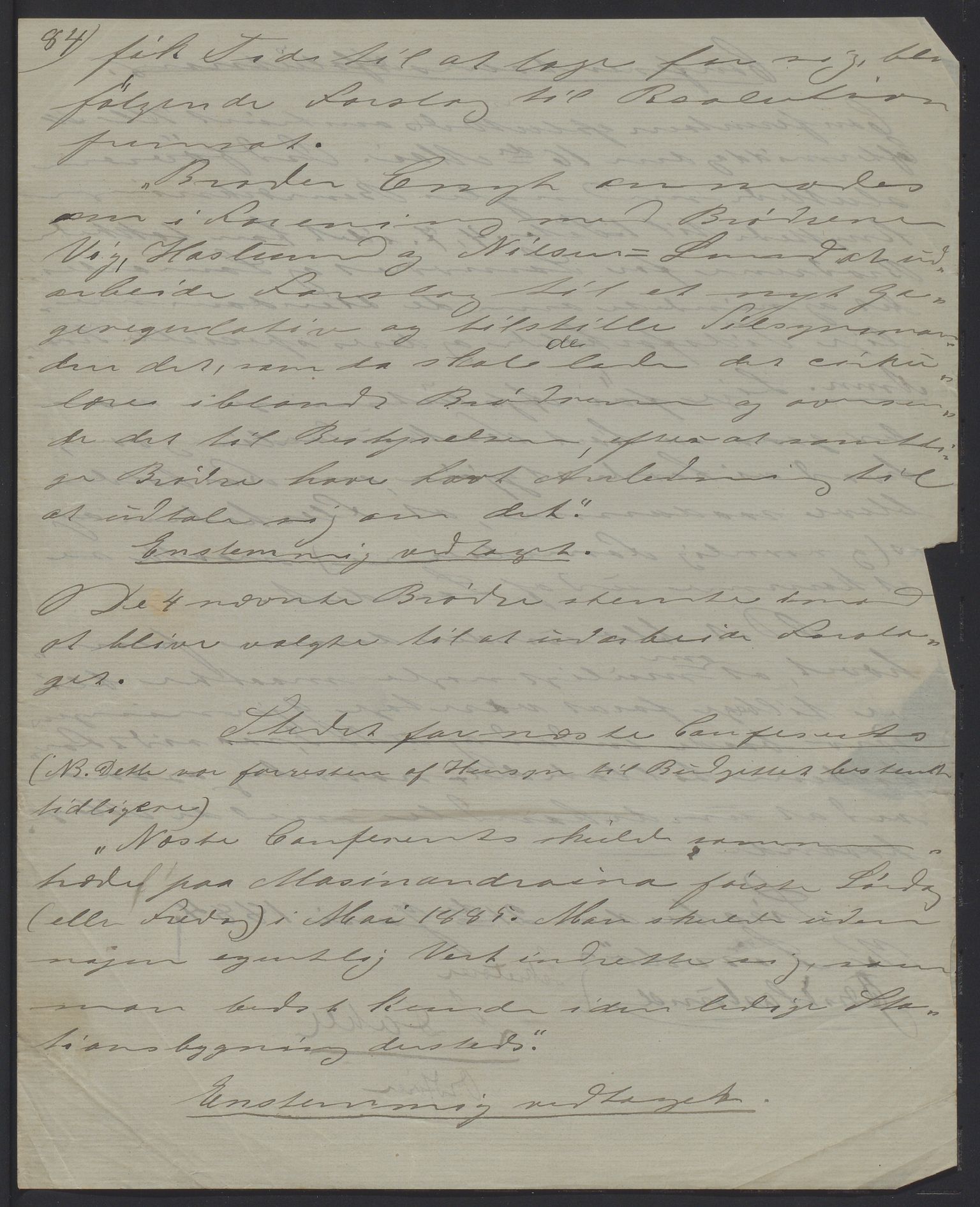 Det Norske Misjonsselskap - hovedadministrasjonen, VID/MA-A-1045/D/Da/Daa/L0036/0006: Konferansereferat og årsberetninger / Konferansereferat fra Madagaskar Innland., 1884