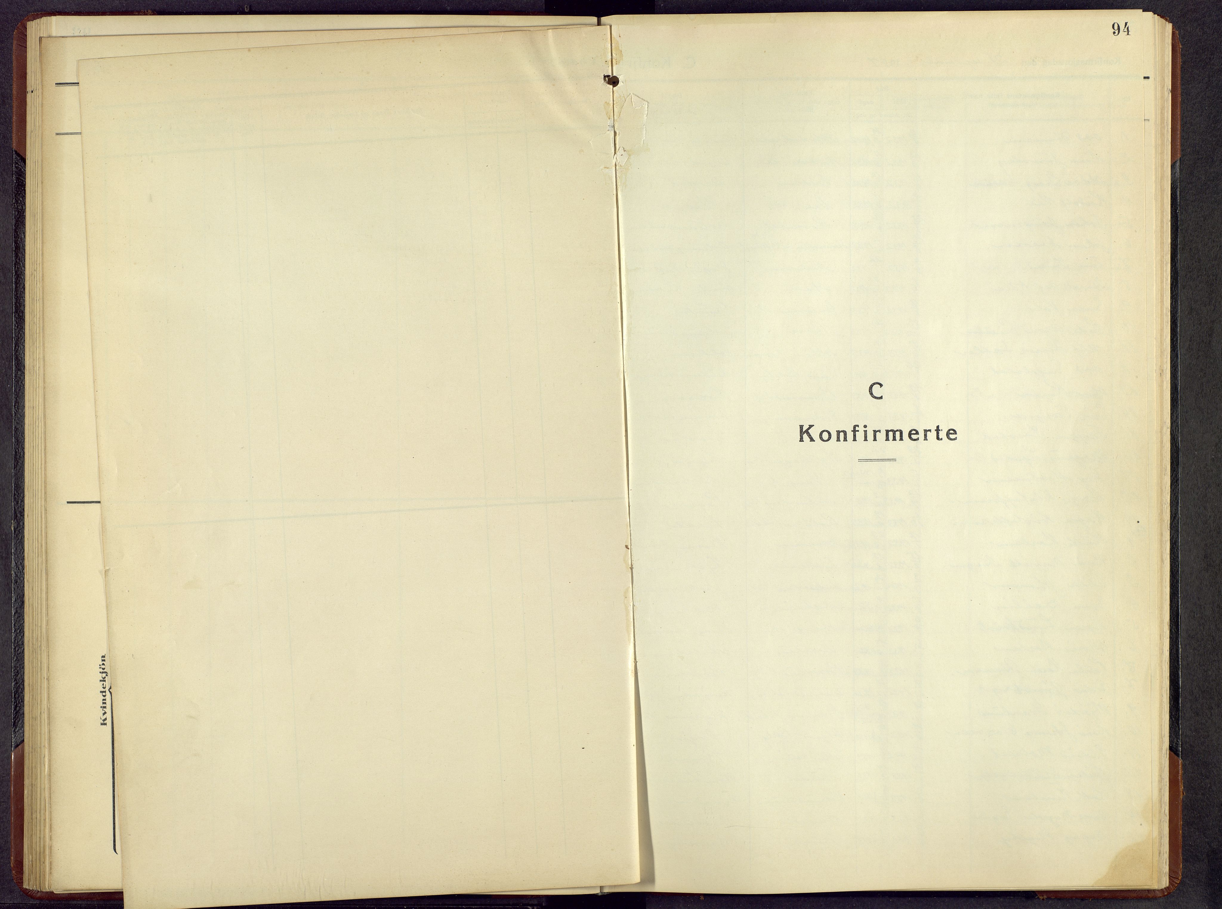 Stange prestekontor, AV/SAH-PREST-002/L/L0023: Klokkerbok nr. 23, 1948-1966, s. 94