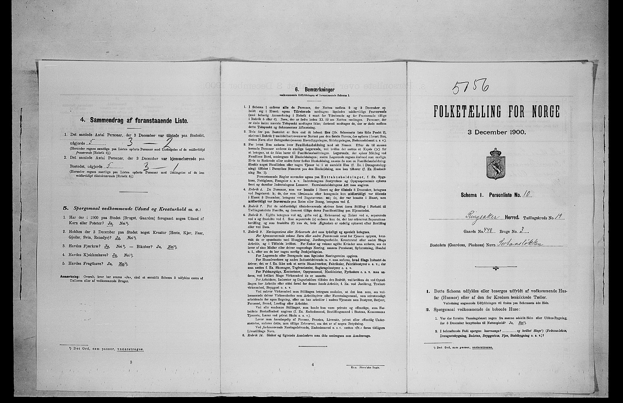 SAH, Folketelling 1900 for 0412 Ringsaker herred, 1900, s. 335