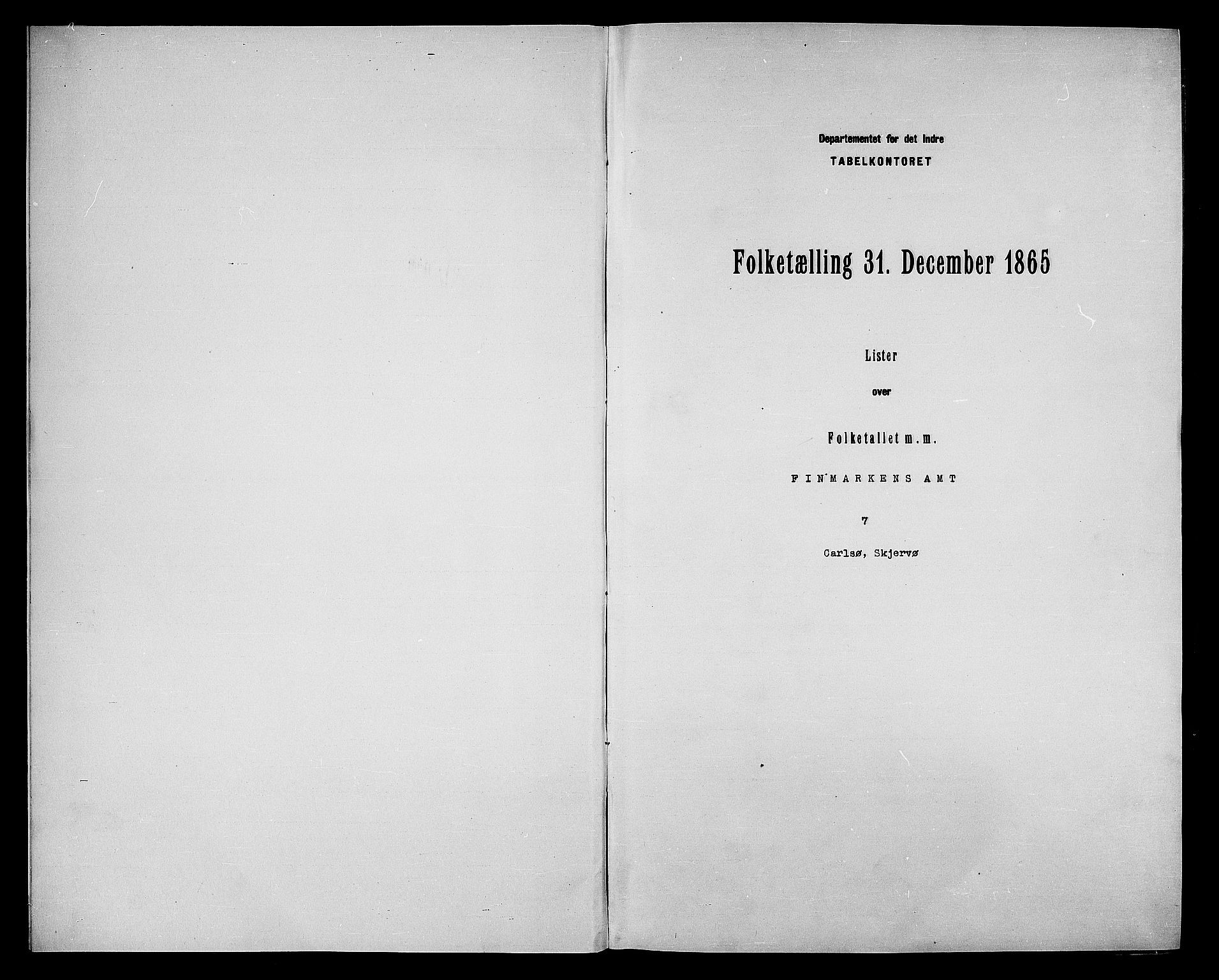 RA, Folketelling 1865 for 1936P Karlsøy prestegjeld, 1865, s. 3