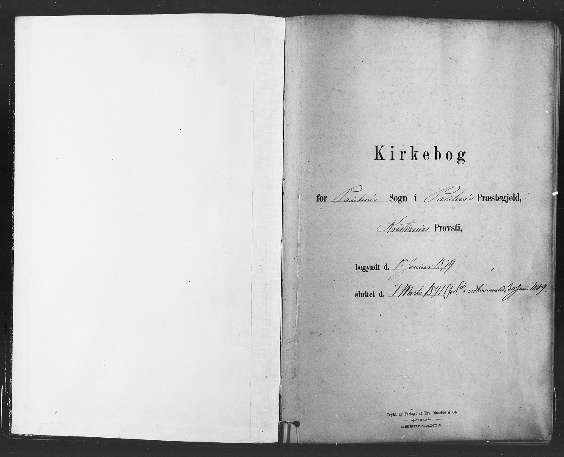 Paulus prestekontor Kirkebøker, SAO/A-10871/F/Fa/L0004: Ministerialbok nr. 4, 1879-1891
