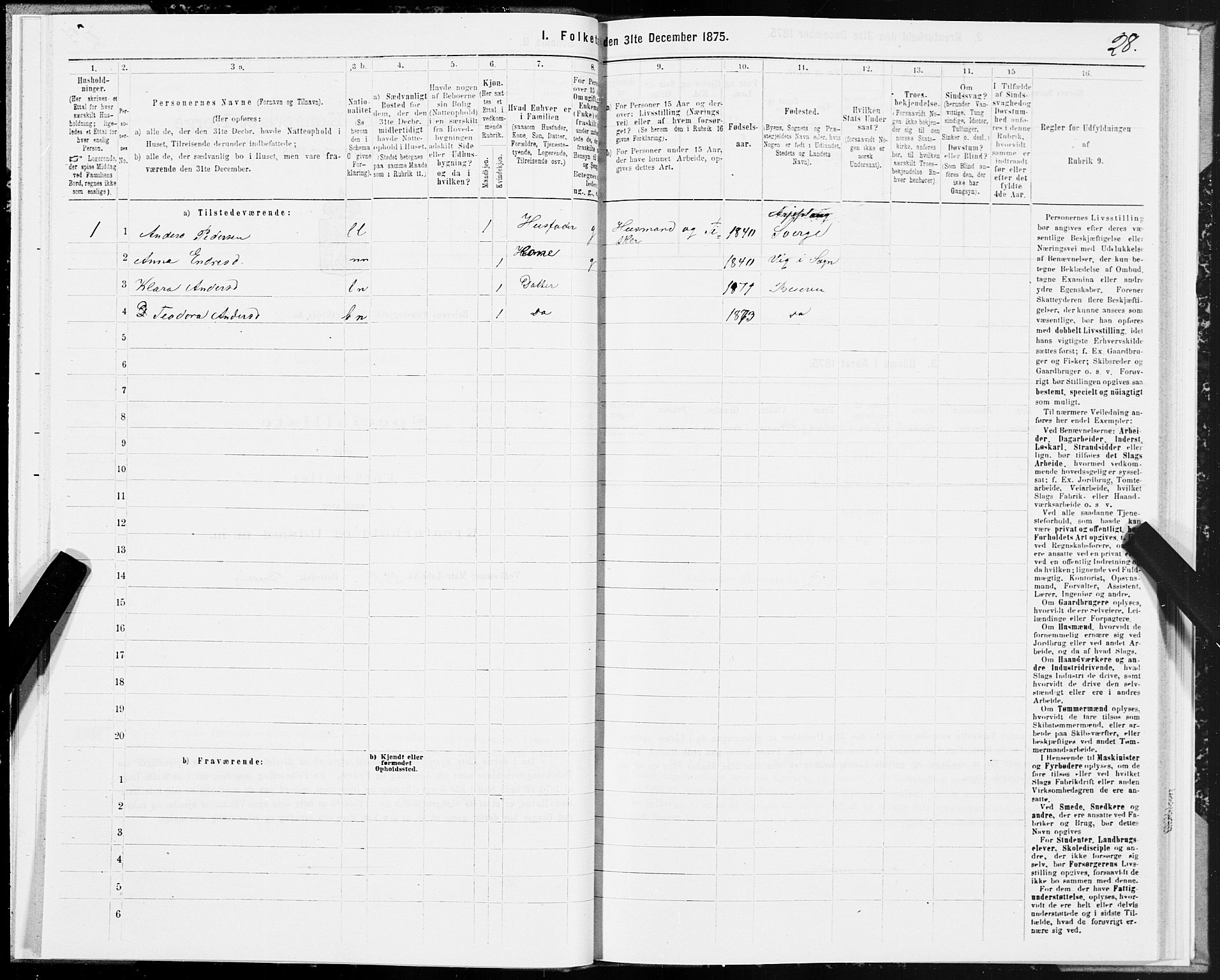 SAT, Folketelling 1875 for 1839P Beiarn prestegjeld, 1875, s. 1028