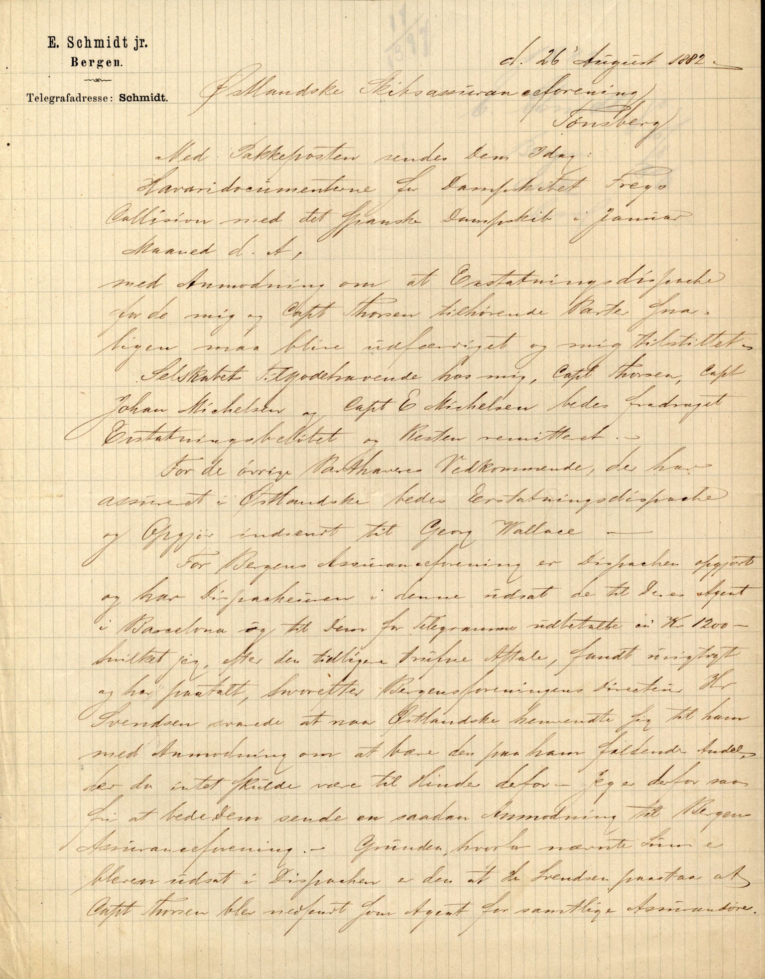 Pa 63 - Østlandske skibsassuranceforening, VEMU/A-1079/G/Ga/L0015/0010: Havaridokumenter / Cuba, Sirius, Freyr, Noatun, Frey, 1882, s. 121