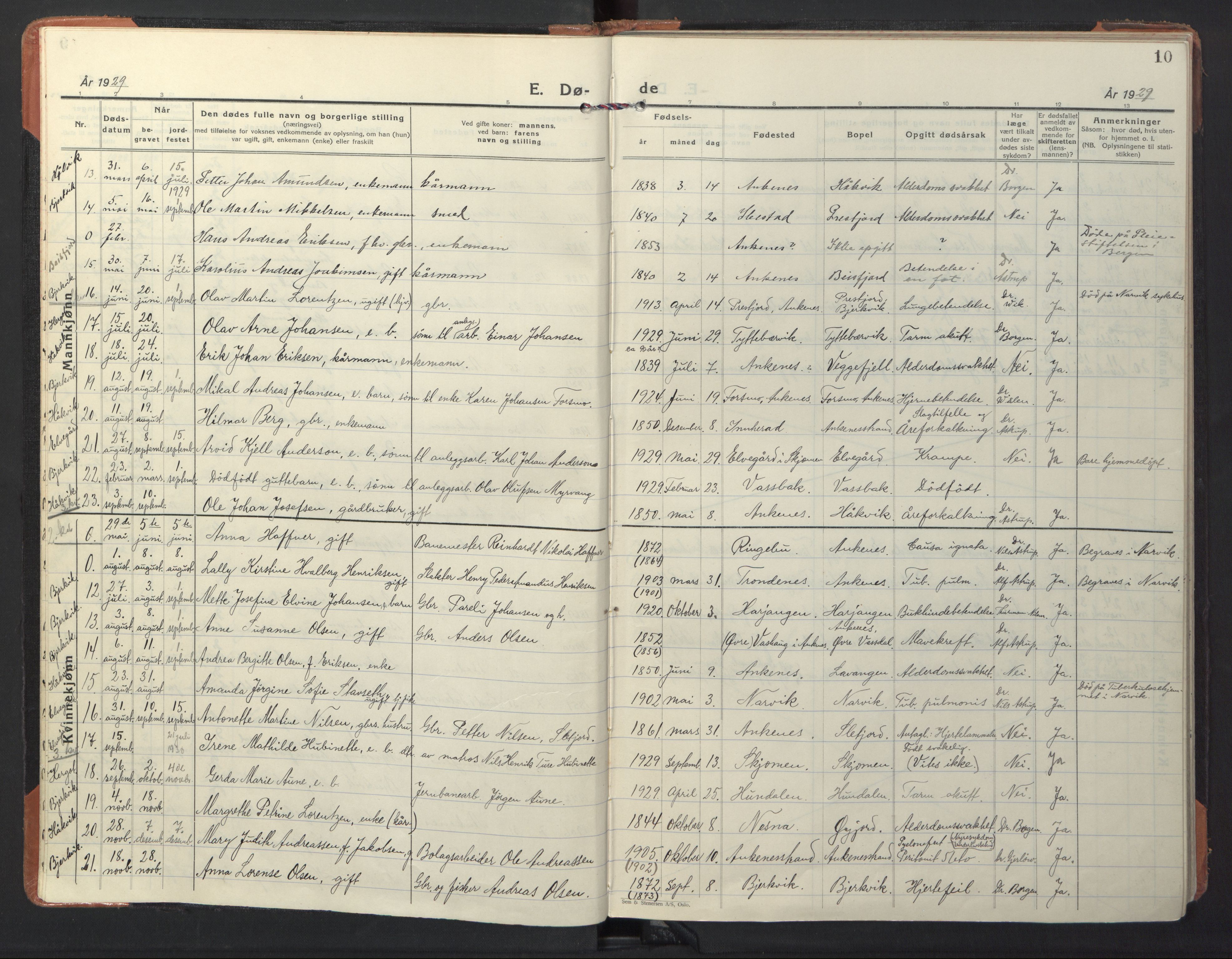 Ministerialprotokoller, klokkerbøker og fødselsregistre - Nordland, AV/SAT-A-1459/866/L0947: Ministerialbok nr. 866A10, 1926-1958, s. 10