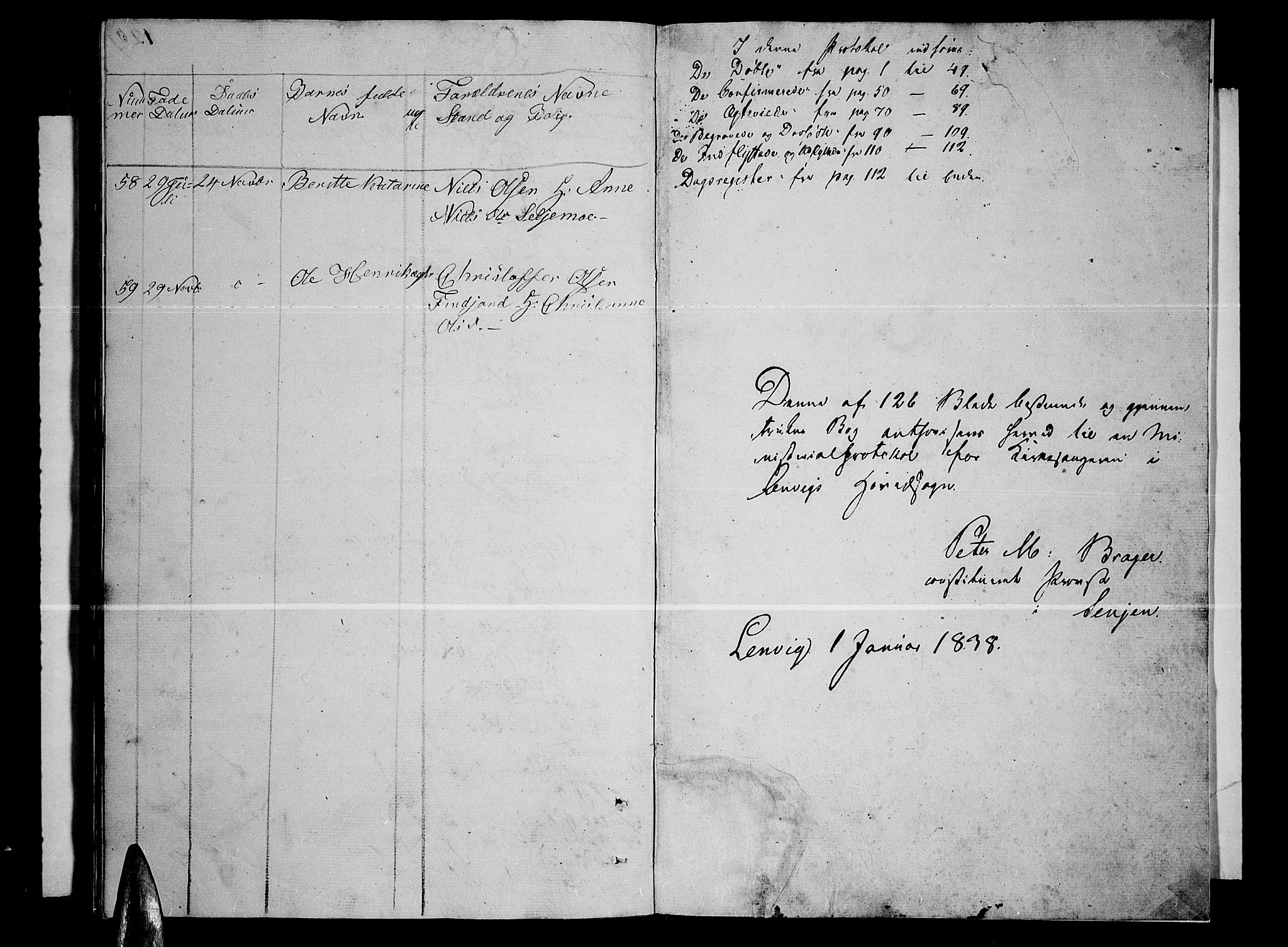 Lenvik sokneprestembete, AV/SATØ-S-1310/H/Ha/Hab/L0002klokker: Klokkerbok nr. 2, 1838-1843, s. 121