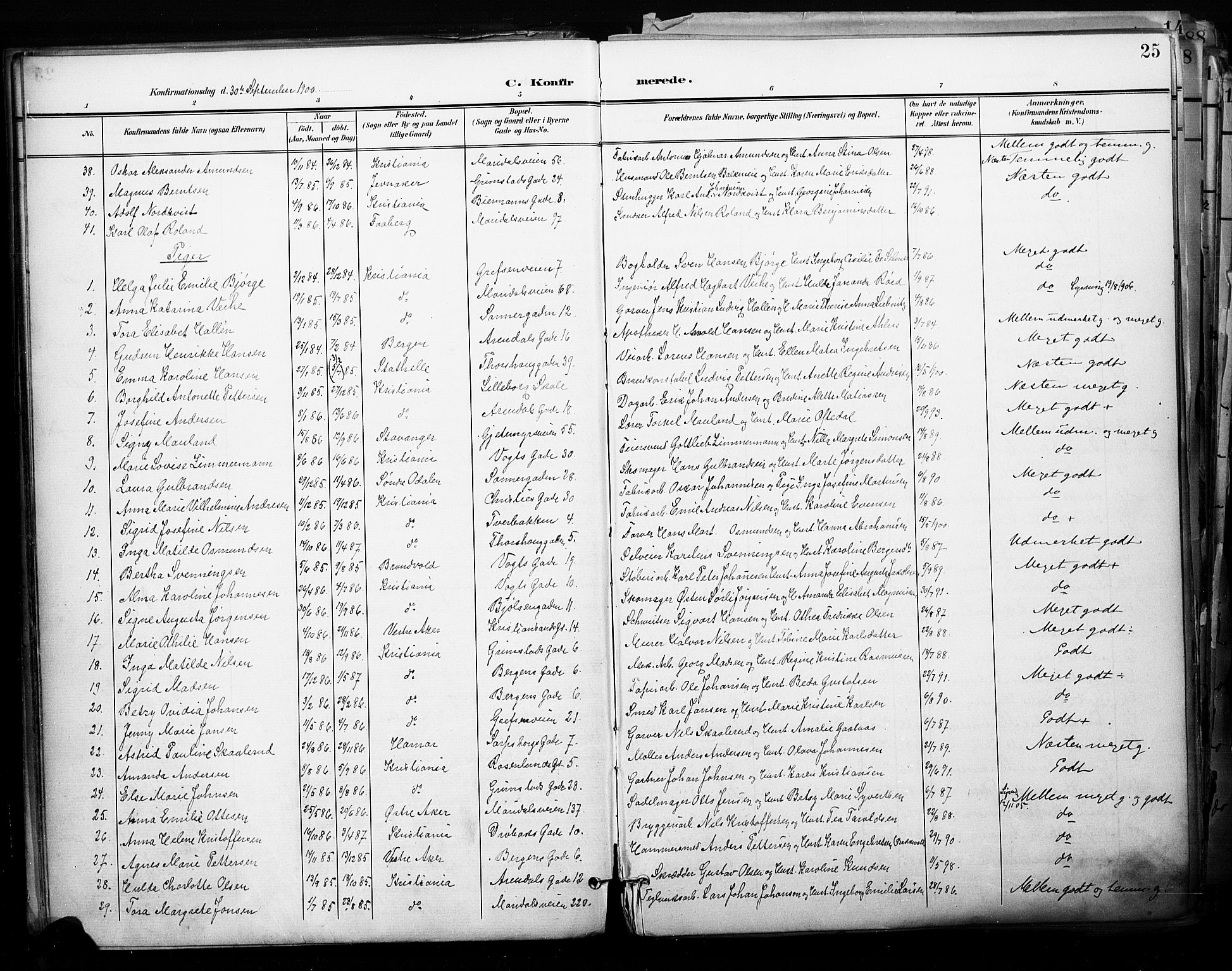 Sagene prestekontor Kirkebøker, AV/SAO-A-10796/F/L0005: Ministerialbok nr. 5, 1898-1911, s. 25