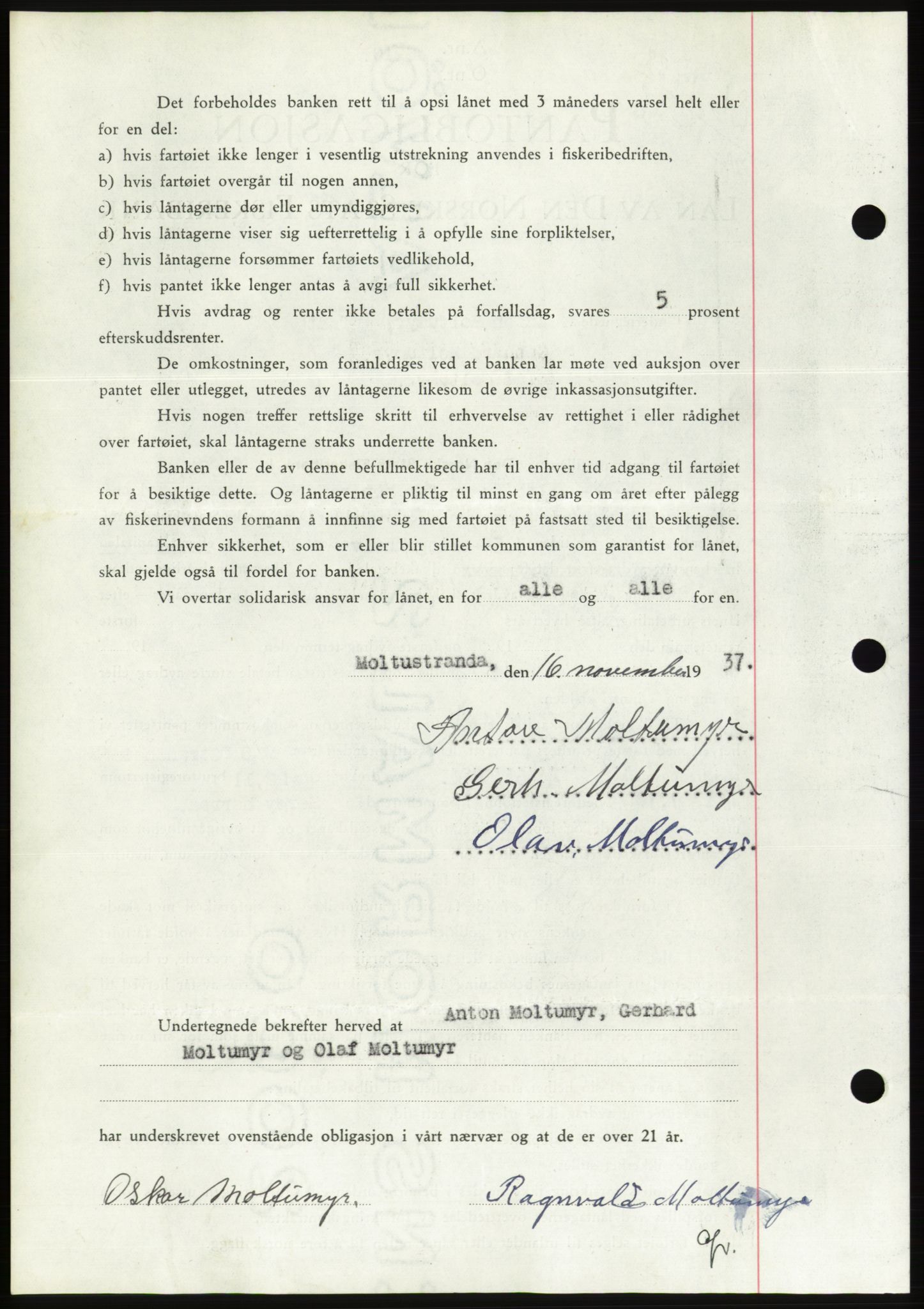 Søre Sunnmøre sorenskriveri, AV/SAT-A-4122/1/2/2C/L0064: Pantebok nr. 58, 1937-1938, Dagboknr: 1788/1937