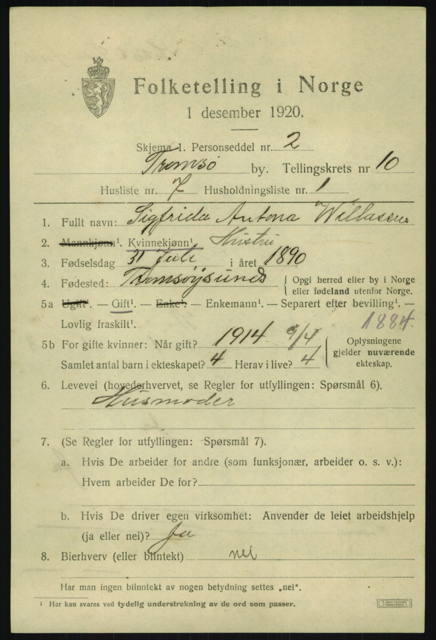SATØ, Folketelling 1920 for 1902 Tromsø kjøpstad, 1920, s. 20386