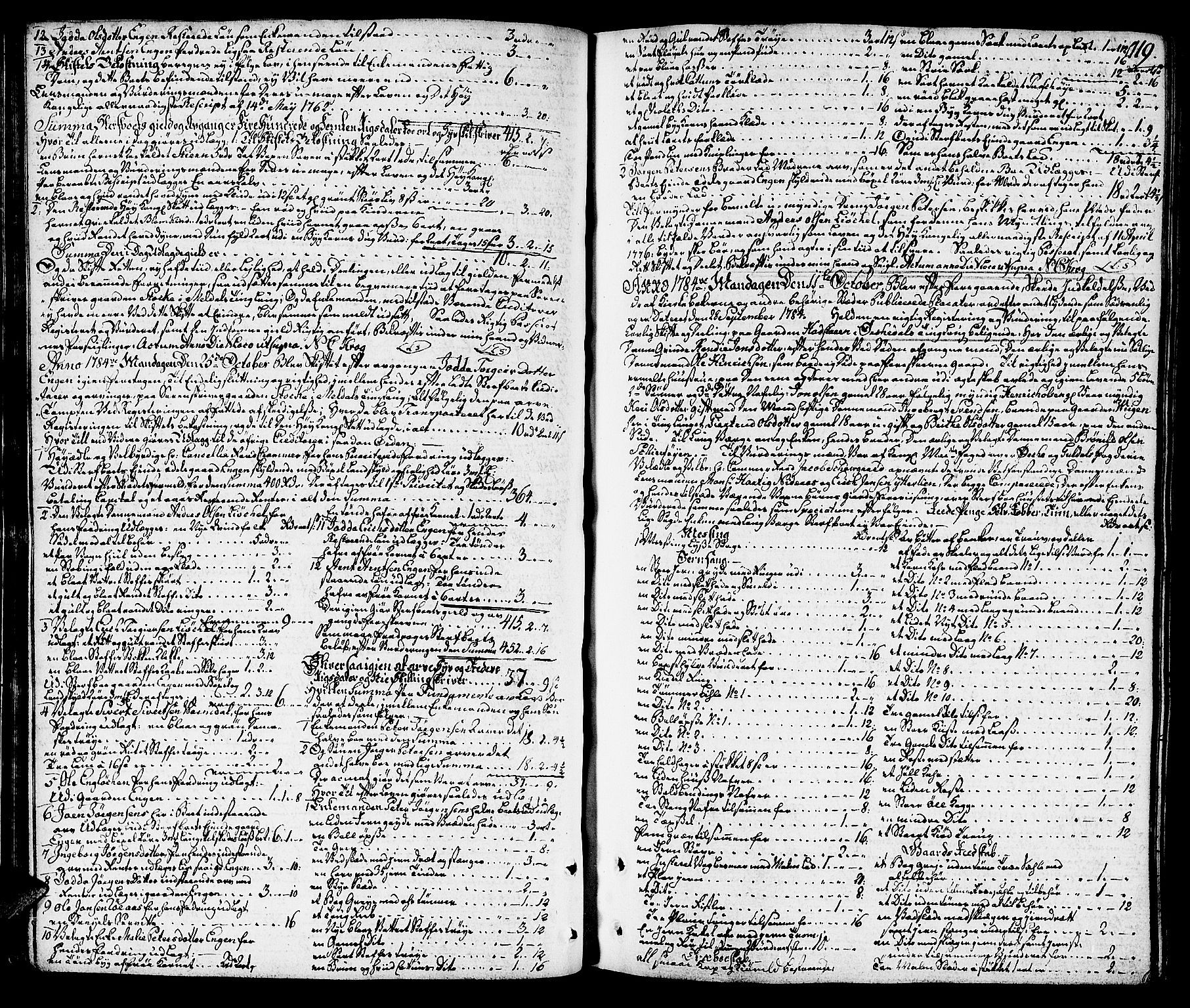 Orkdal sorenskriveri, AV/SAT-A-4169/1/3/3Aa/L0008: Skifteprotokoller, 1782-1796, s. 118b-119a