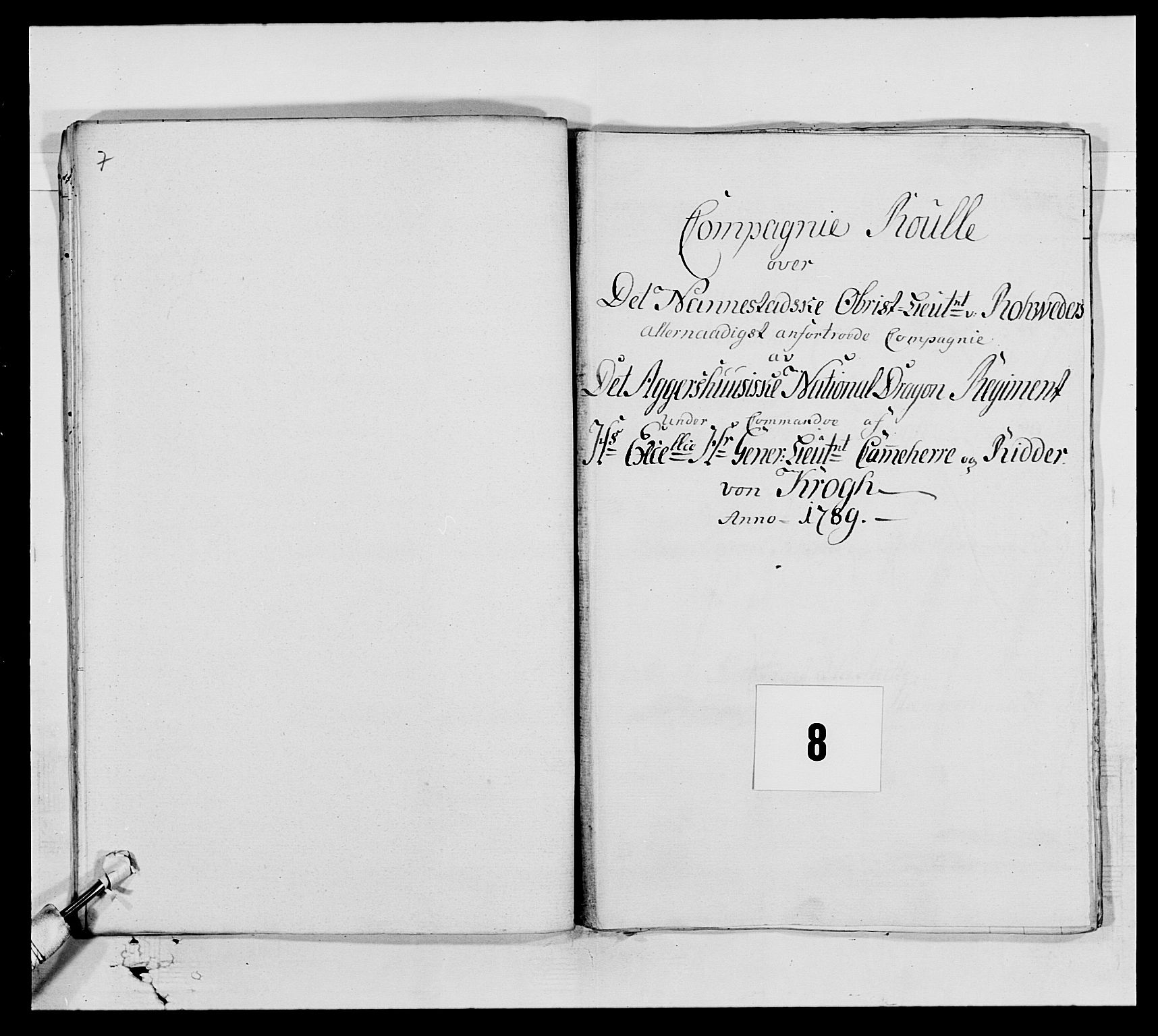 Generalitets- og kommissariatskollegiet, Det kongelige norske kommissariatskollegium, RA/EA-5420/E/Eh/L0005: Akershusiske dragonregiment, 1789-1792, s. 124