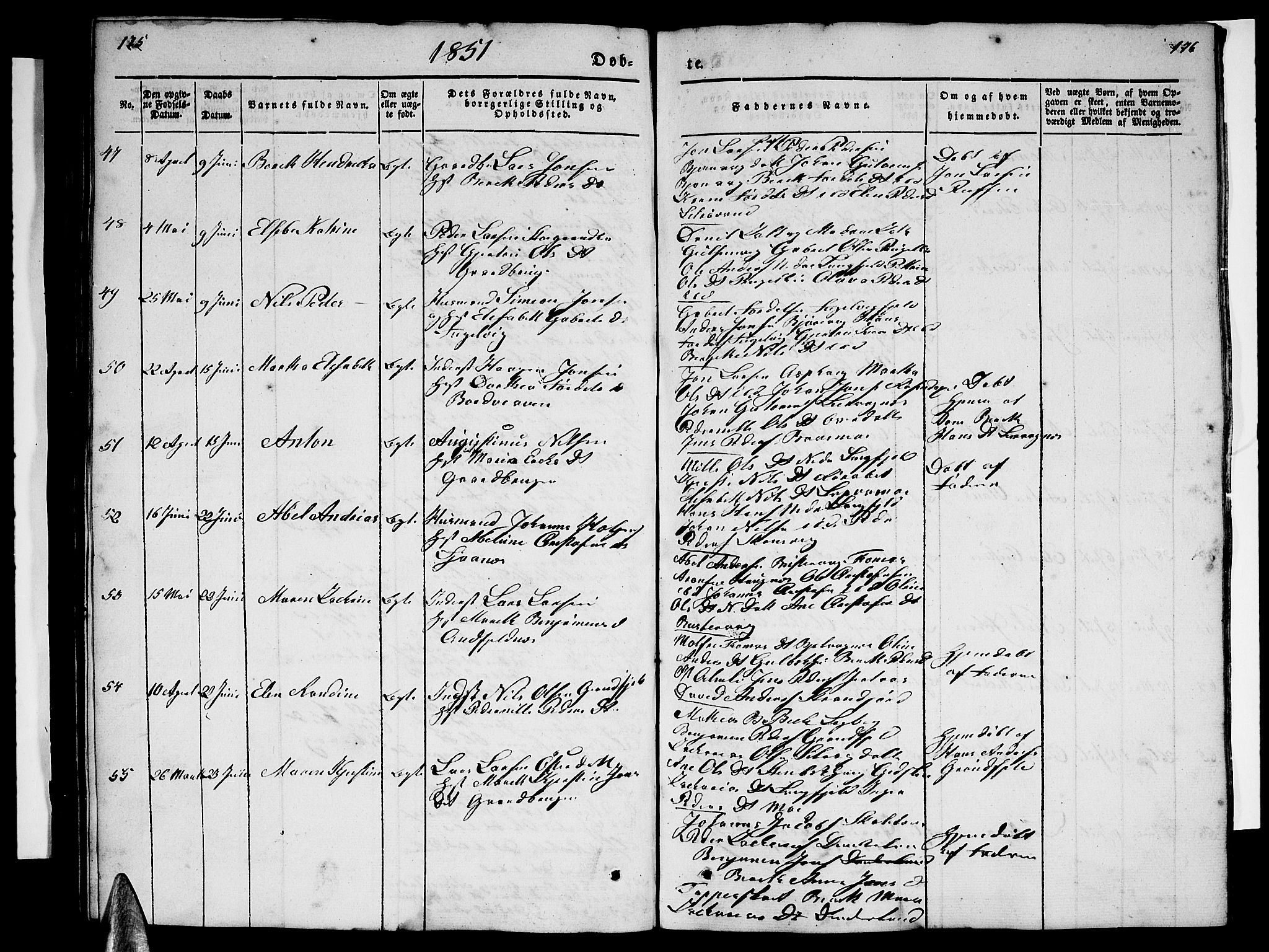 Ministerialprotokoller, klokkerbøker og fødselsregistre - Nordland, AV/SAT-A-1459/827/L0413: Klokkerbok nr. 827C02, 1842-1852, s. 175-176