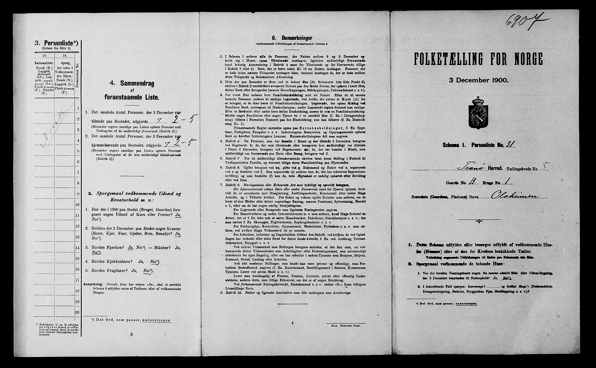 SATØ, Folketelling 1900 for 1927 Tranøy herred, 1900, s. 30
