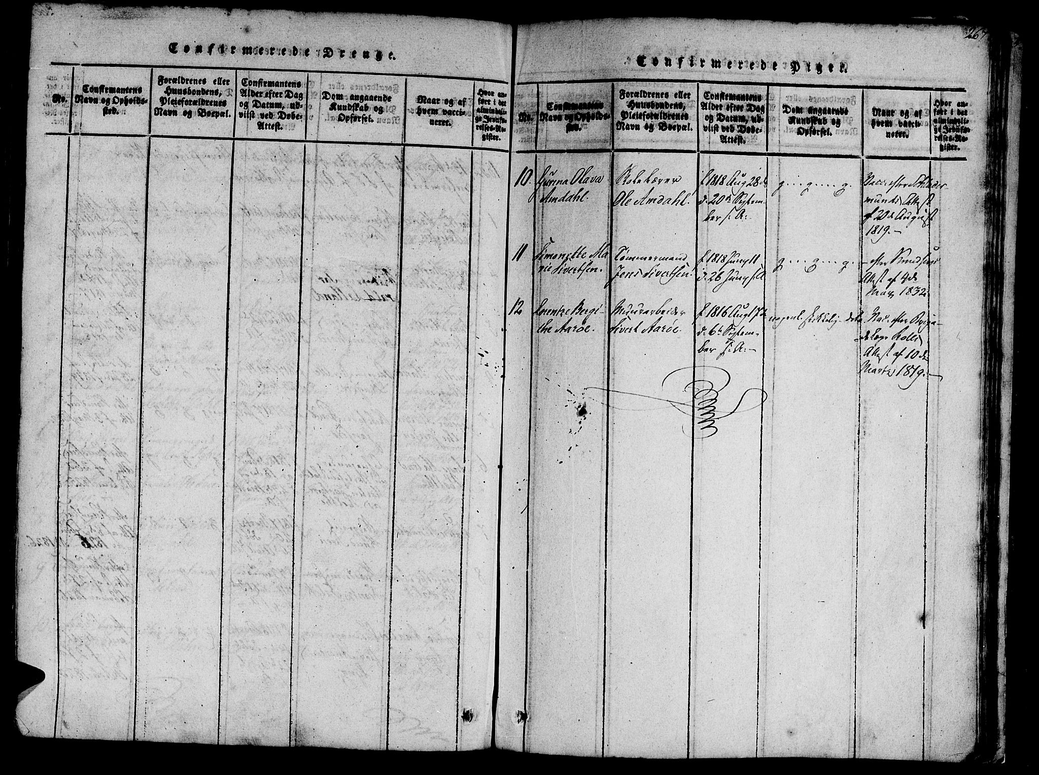 Ministerialprotokoller, klokkerbøker og fødselsregistre - Sør-Trøndelag, AV/SAT-A-1456/602/L0135: Klokkerbok nr. 602C03, 1815-1832, s. 267