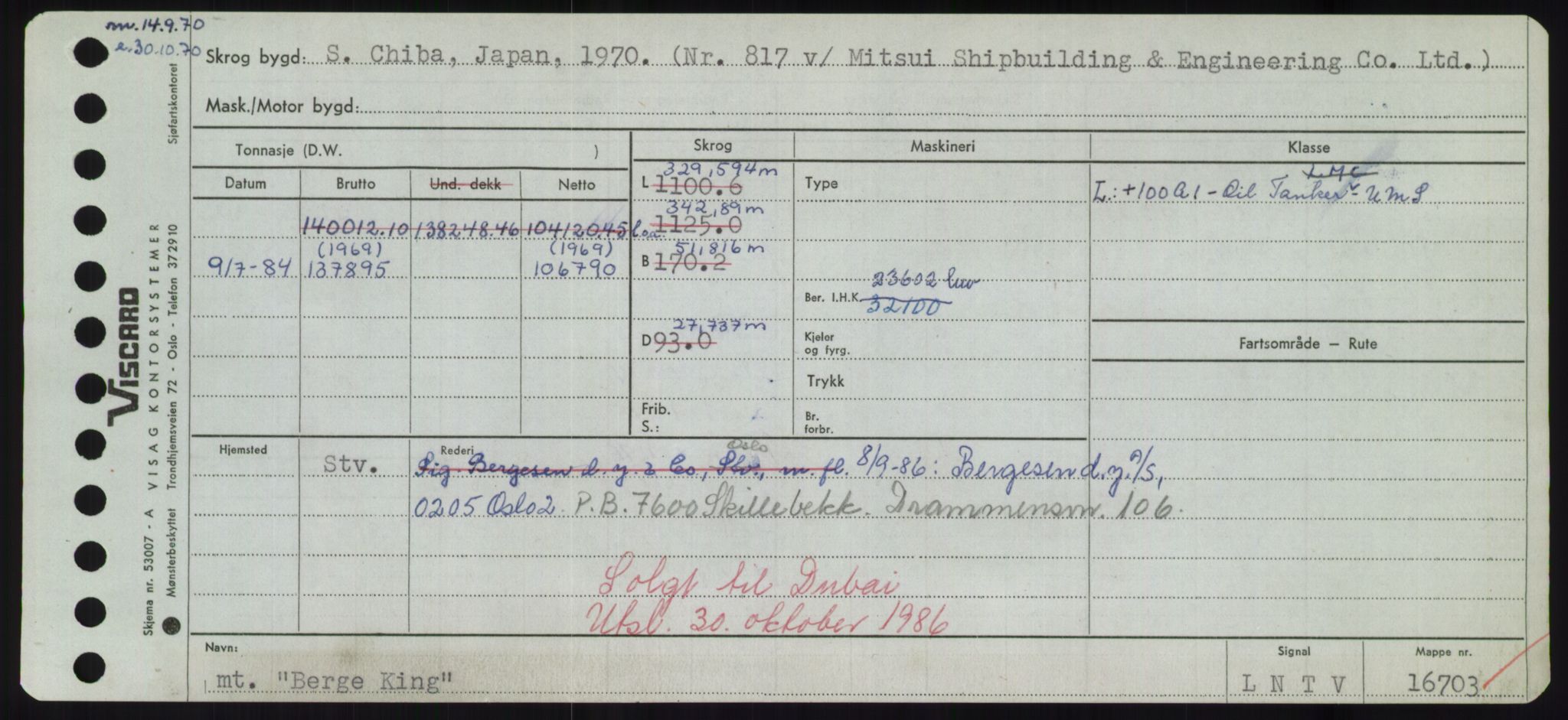 Sjøfartsdirektoratet med forløpere, Skipsmålingen, AV/RA-S-1627/H/Hd/L0003: Fartøy, B-Bev, s. 701