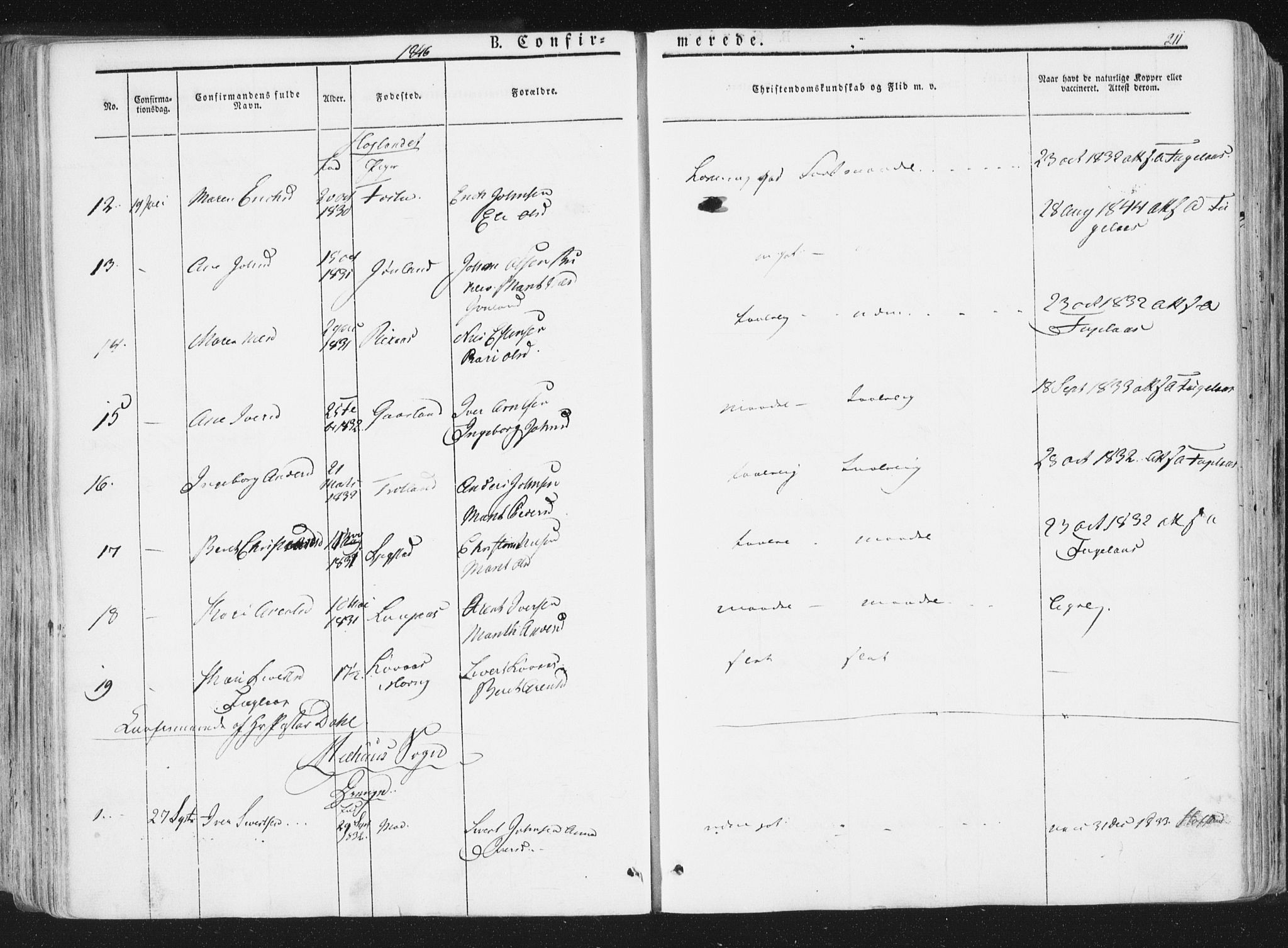 Ministerialprotokoller, klokkerbøker og fødselsregistre - Sør-Trøndelag, SAT/A-1456/691/L1074: Ministerialbok nr. 691A06, 1842-1852, s. 211