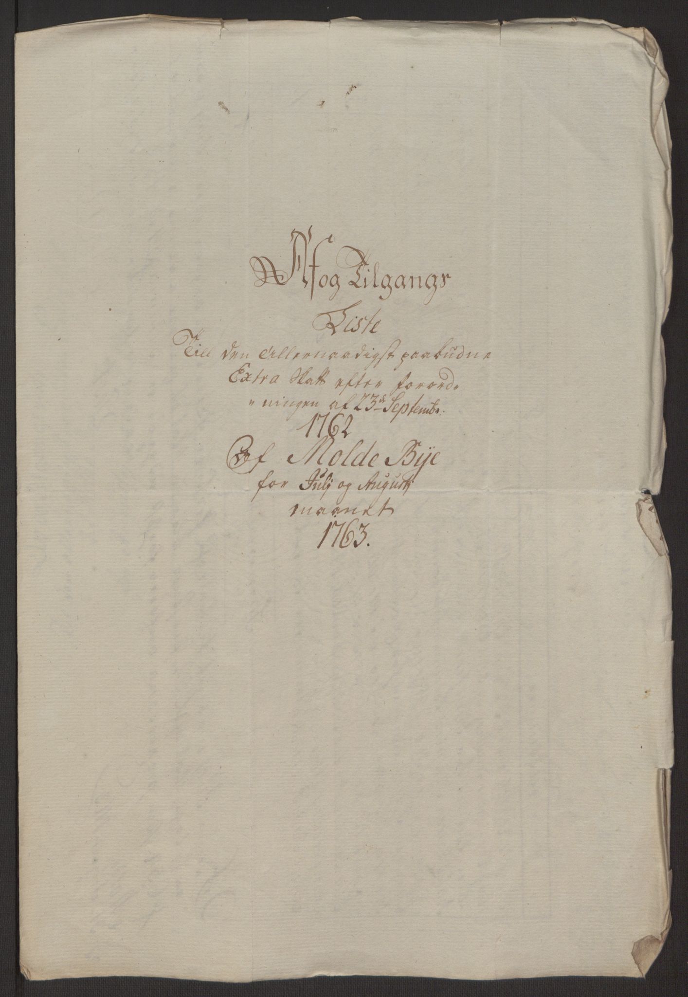 Rentekammeret inntil 1814, Reviderte regnskaper, Byregnskaper, RA/EA-4066/R/Rq/L0487/0004: [Q1] Kontribusjonsregnskap / Ekstraskatt, 1762-1772, s. 49