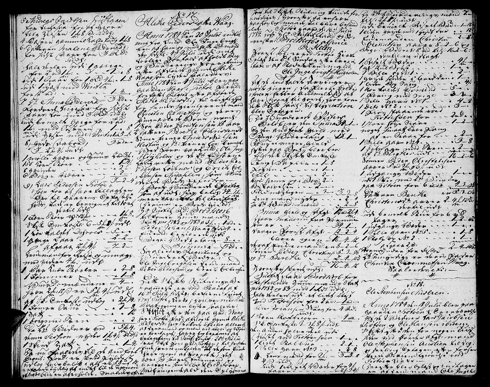 Helgeland sorenskriveri, AV/SAT-A-0004/3/3A/L0063: Skifteprotokoll 15A, 1784-1785, s. 6b-7a