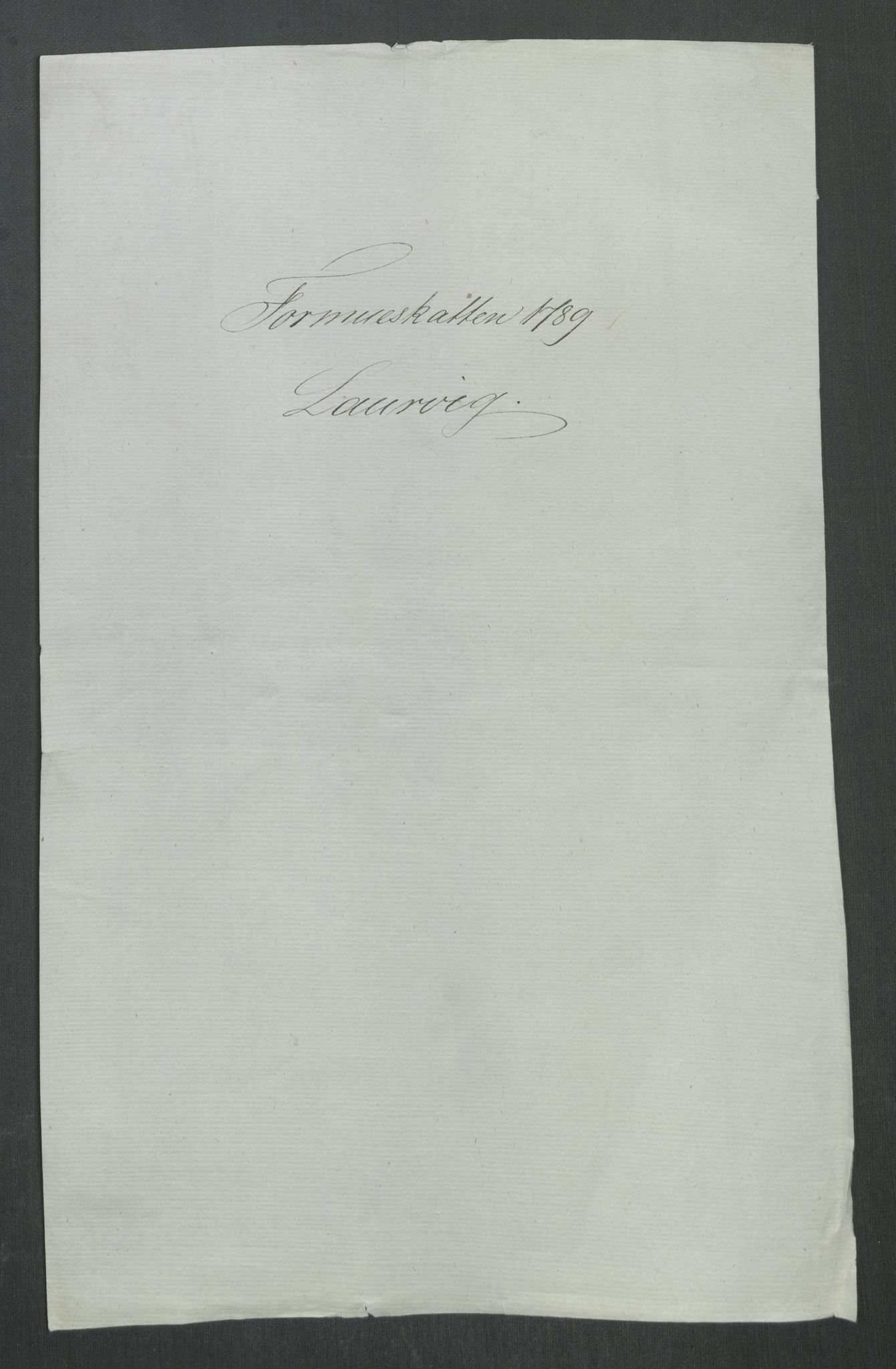 Rentekammeret inntil 1814, Reviderte regnskaper, Mindre regnskaper, AV/RA-EA-4068/Rf/Rfe/L0020: Kongsberg, Kragerø, Larvik, 1789, s. 269