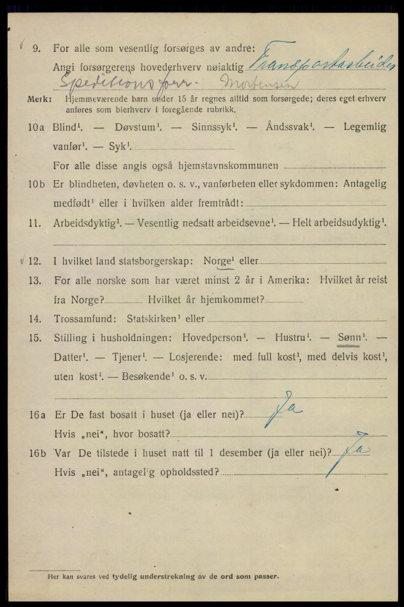 SAO, Folketelling 1920 for 0301 Kristiania kjøpstad, 1920, s. 527994