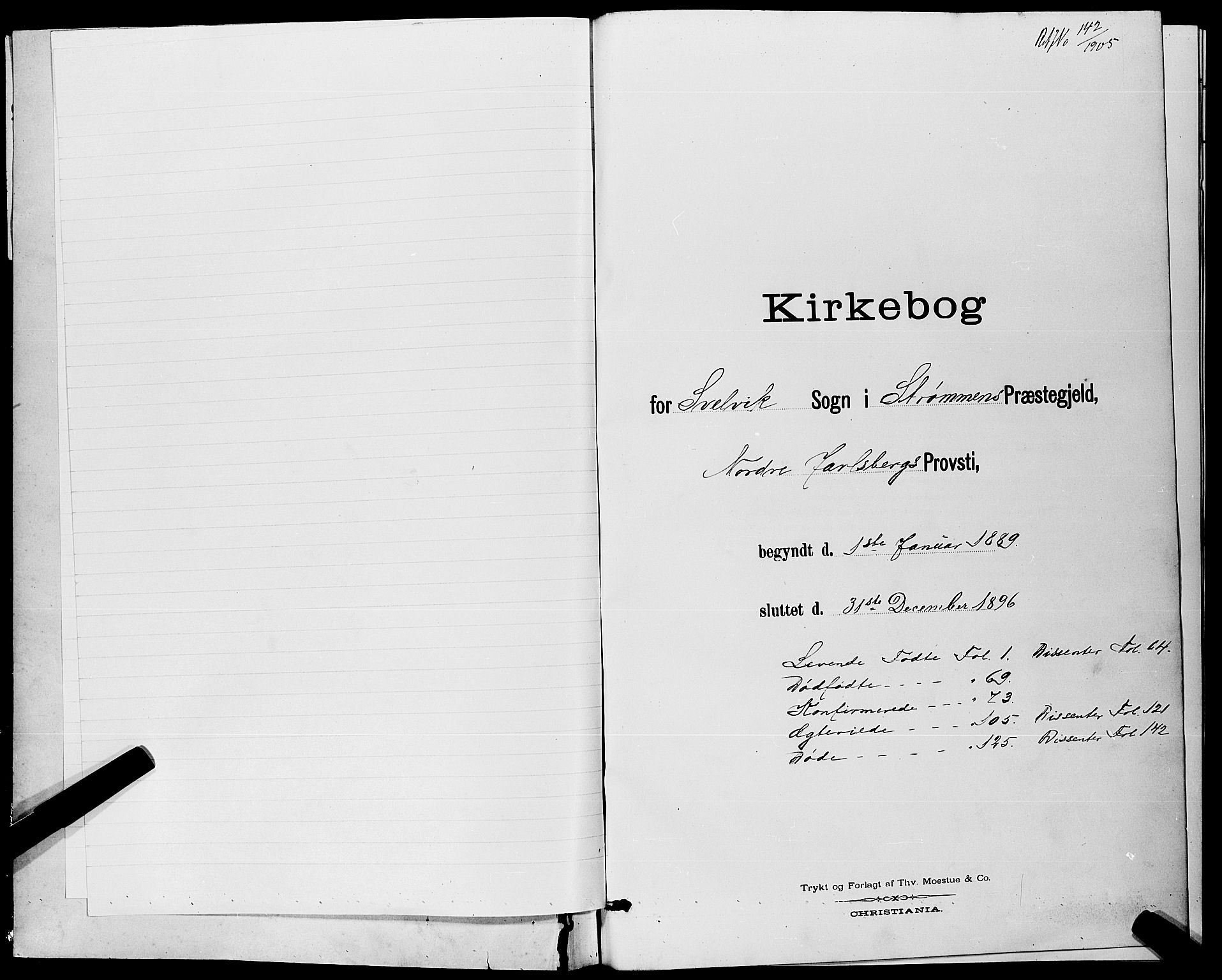 Strømm kirkebøker, SAKO/A-322/G/Gb/L0001: Klokkerbok nr. II 1, 1889-1896