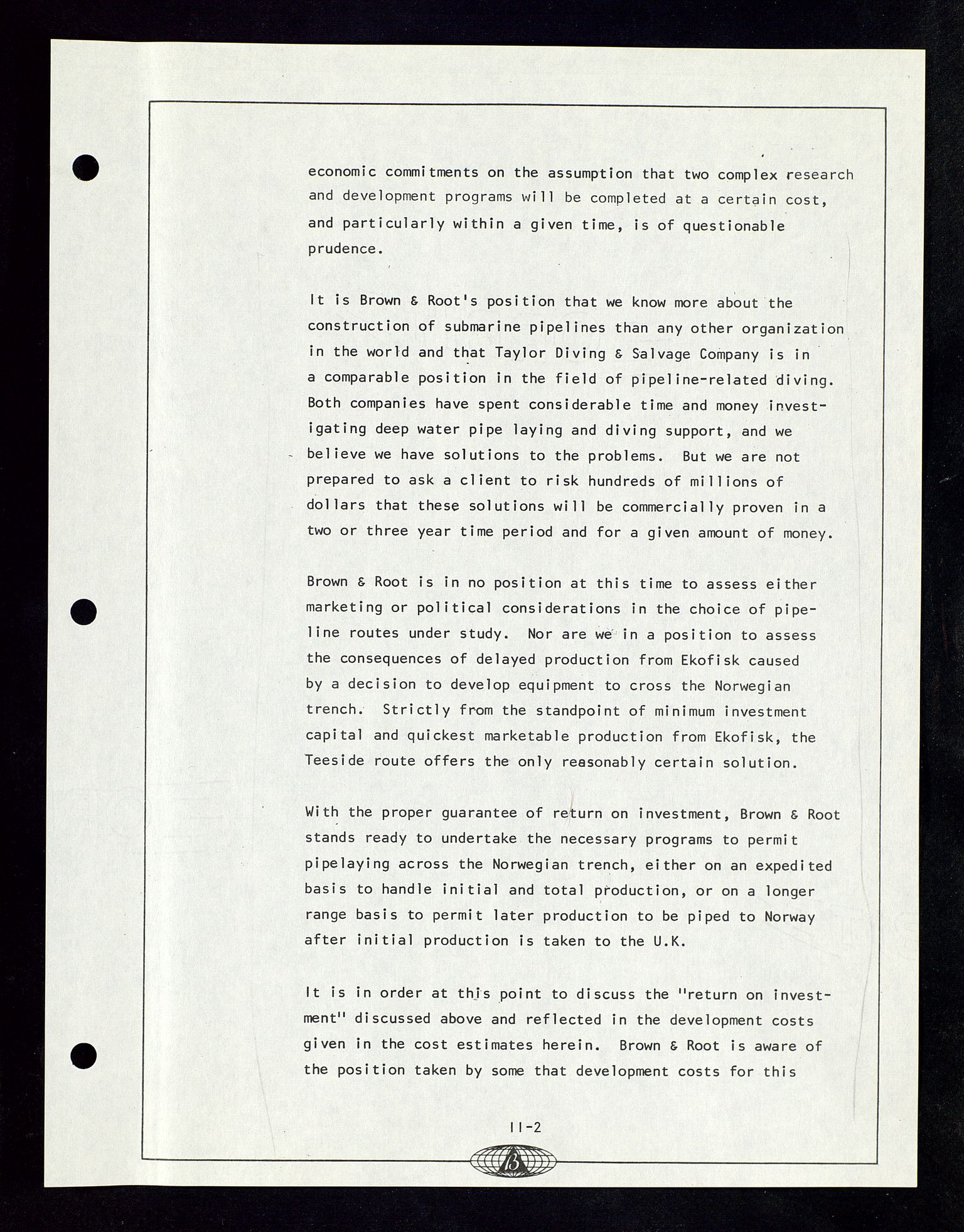 Industridepartementet, Oljekontoret, AV/SAST-A-101348/Dc/L0012: 742 Ekofisk prosjekt, prosjektstudier, div. protokoller ang oljeledning, 1971-1972