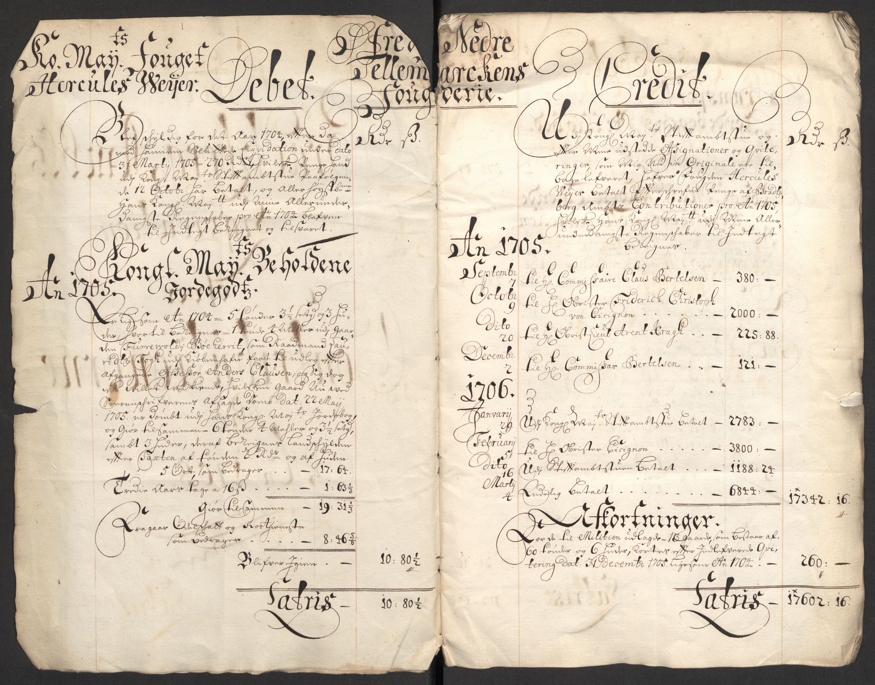 Rentekammeret inntil 1814, Reviderte regnskaper, Fogderegnskap, AV/RA-EA-4092/R36/L2113: Fogderegnskap Øvre og Nedre Telemark og Bamble, 1705, s. 15