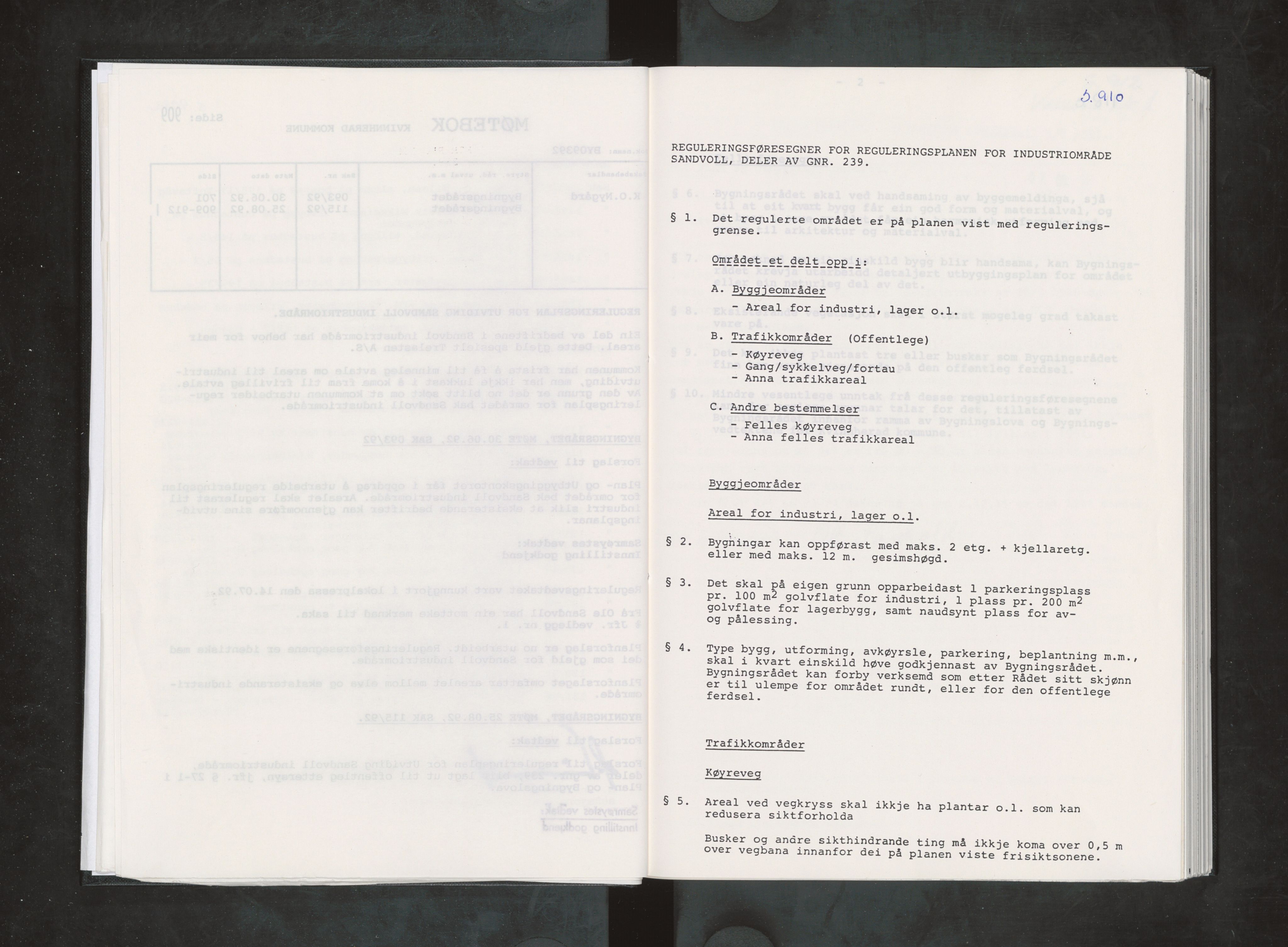 Kvinnherad kommune. Bygningsrådet , IKAH/1224-511/A/Aa/L0081: Møtebok for Kvinnherad bygningsråd, 1992