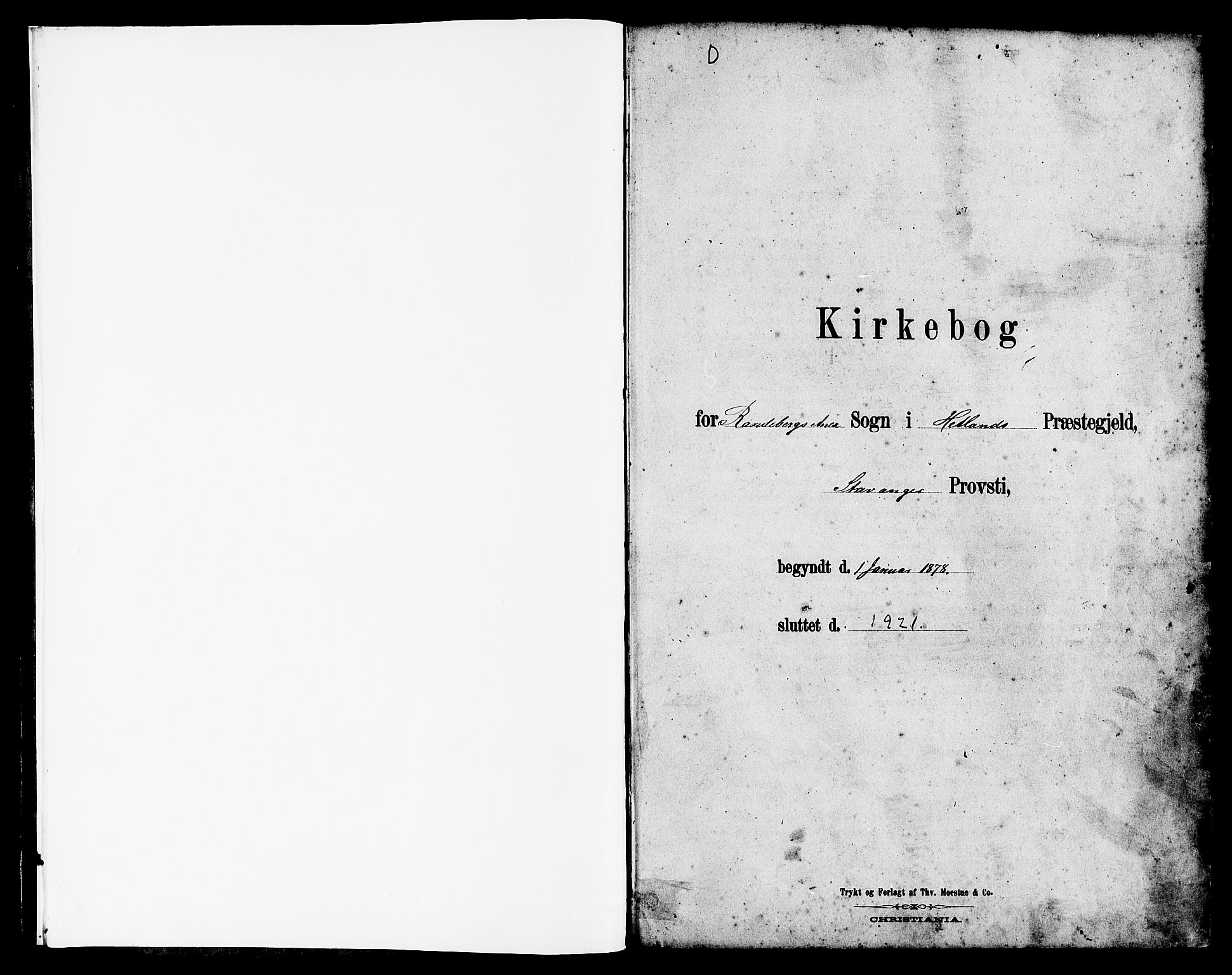 Hetland sokneprestkontor, SAST/A-101826/30/30BB/L0006: Klokkerbok nr. B 6, 1878-1921