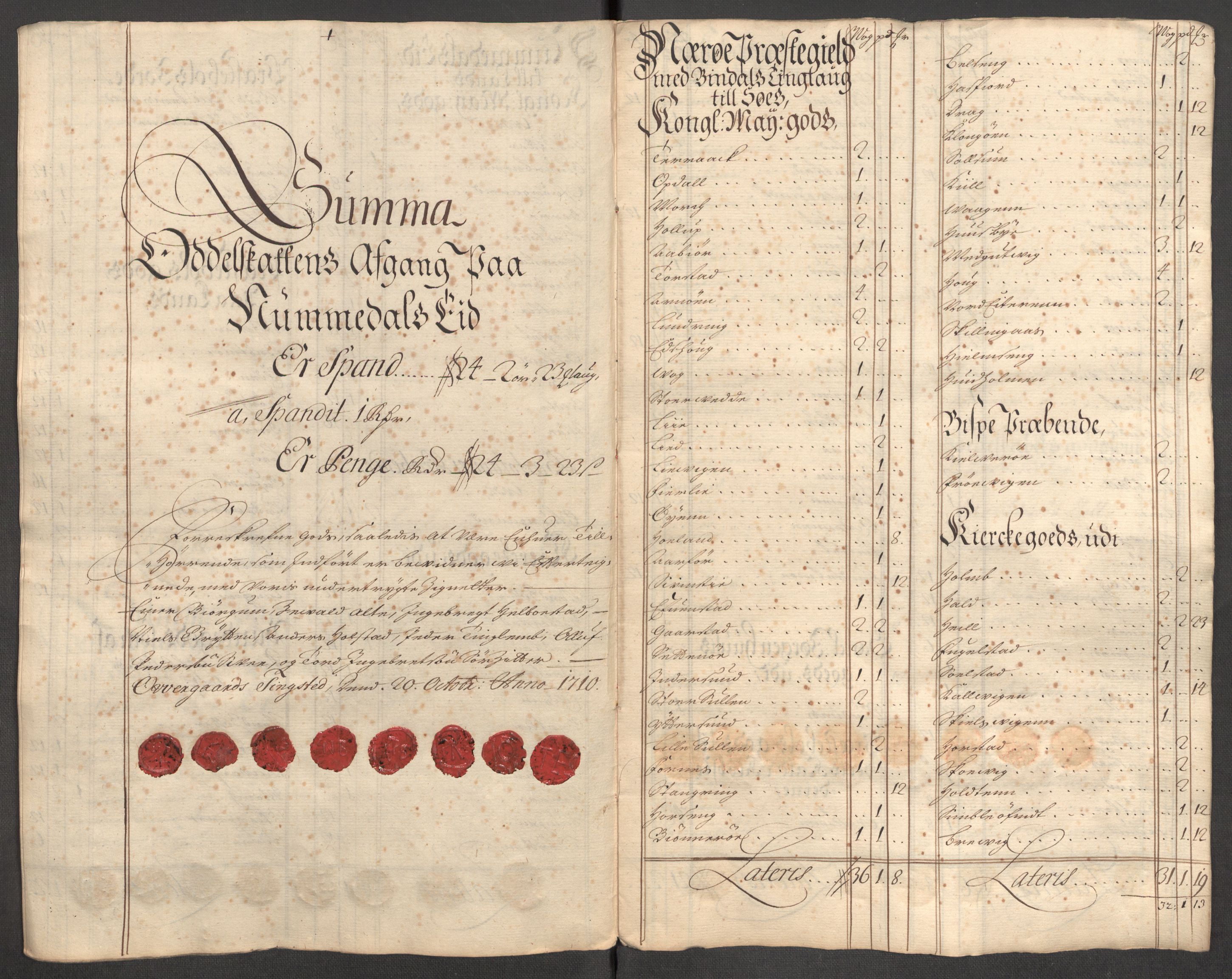 Rentekammeret inntil 1814, Reviderte regnskaper, Fogderegnskap, RA/EA-4092/R64/L4431: Fogderegnskap Namdal, 1709-1710, s. 444