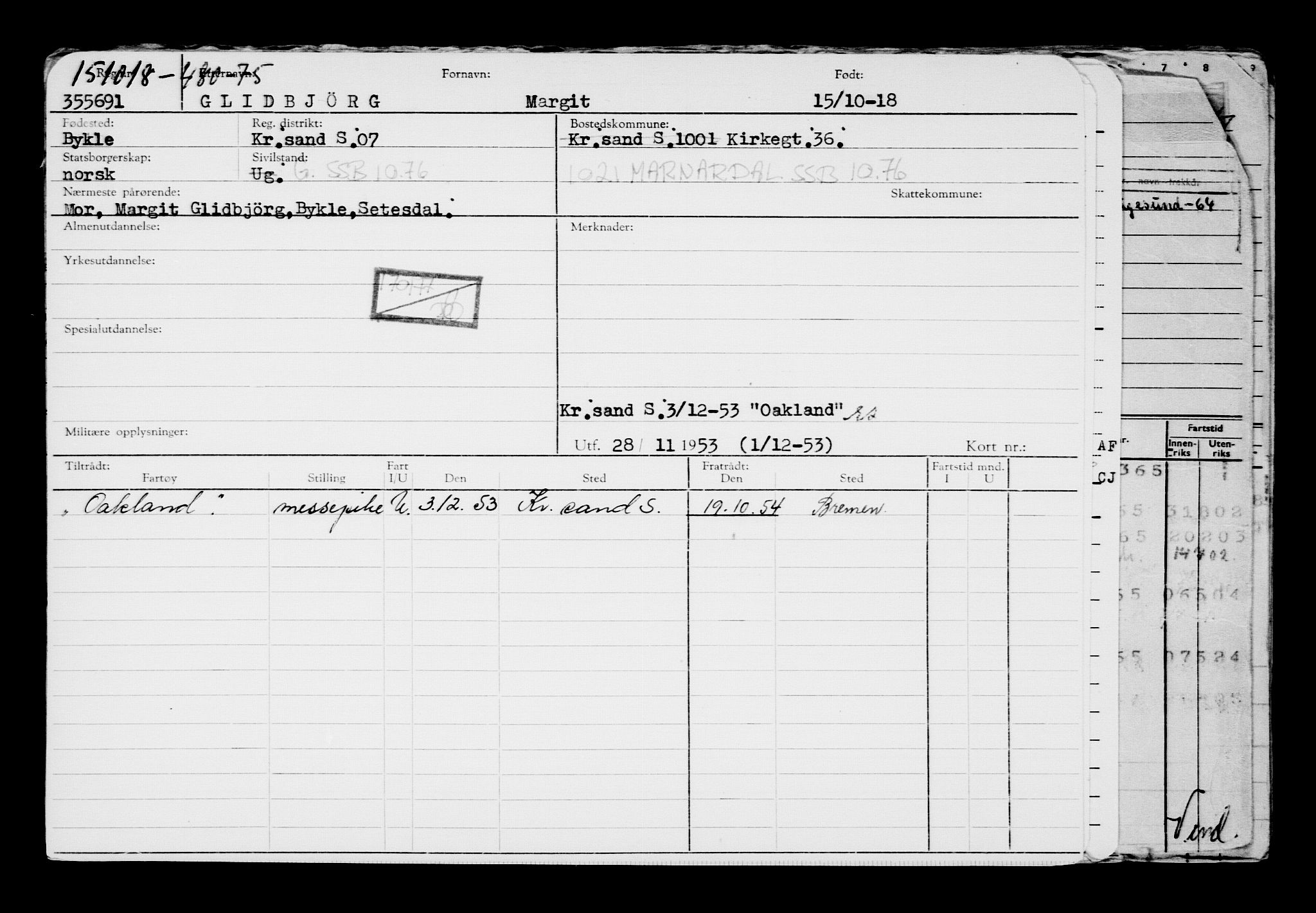 Direktoratet for sjømenn, AV/RA-S-3545/G/Gb/L0163: Hovedkort, 1918, s. 332