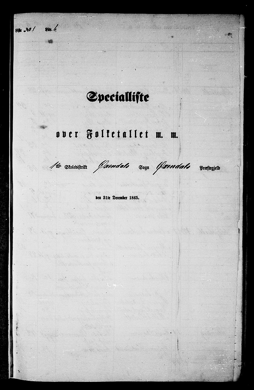 RA, Folketelling 1865 for 1561P Øksendal prestegjeld, 1865, s. 21