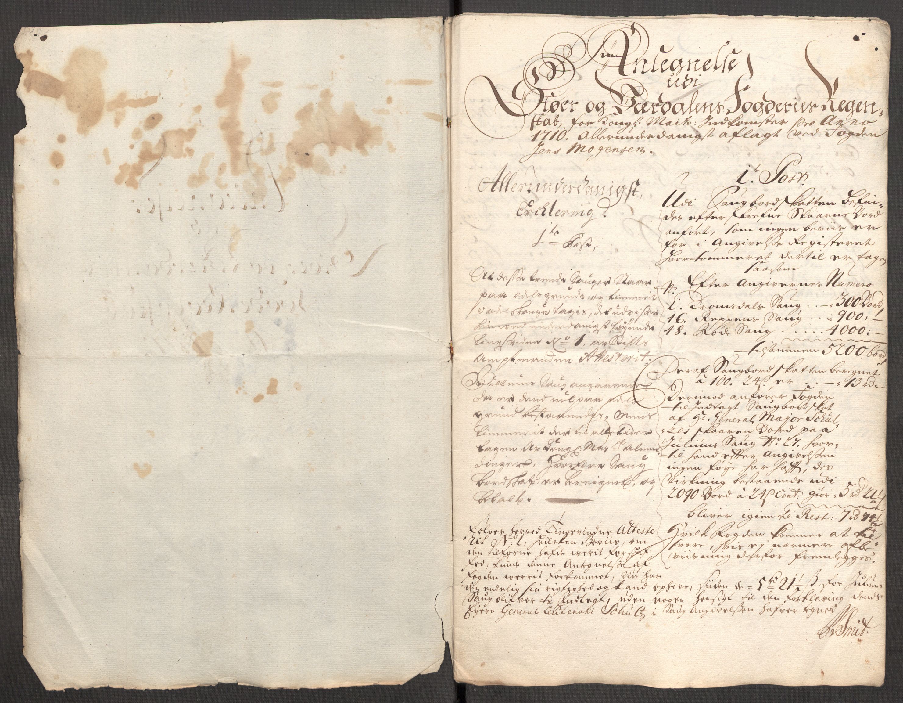 Rentekammeret inntil 1814, Reviderte regnskaper, Fogderegnskap, AV/RA-EA-4092/R62/L4200: Fogderegnskap Stjørdal og Verdal, 1710, s. 268