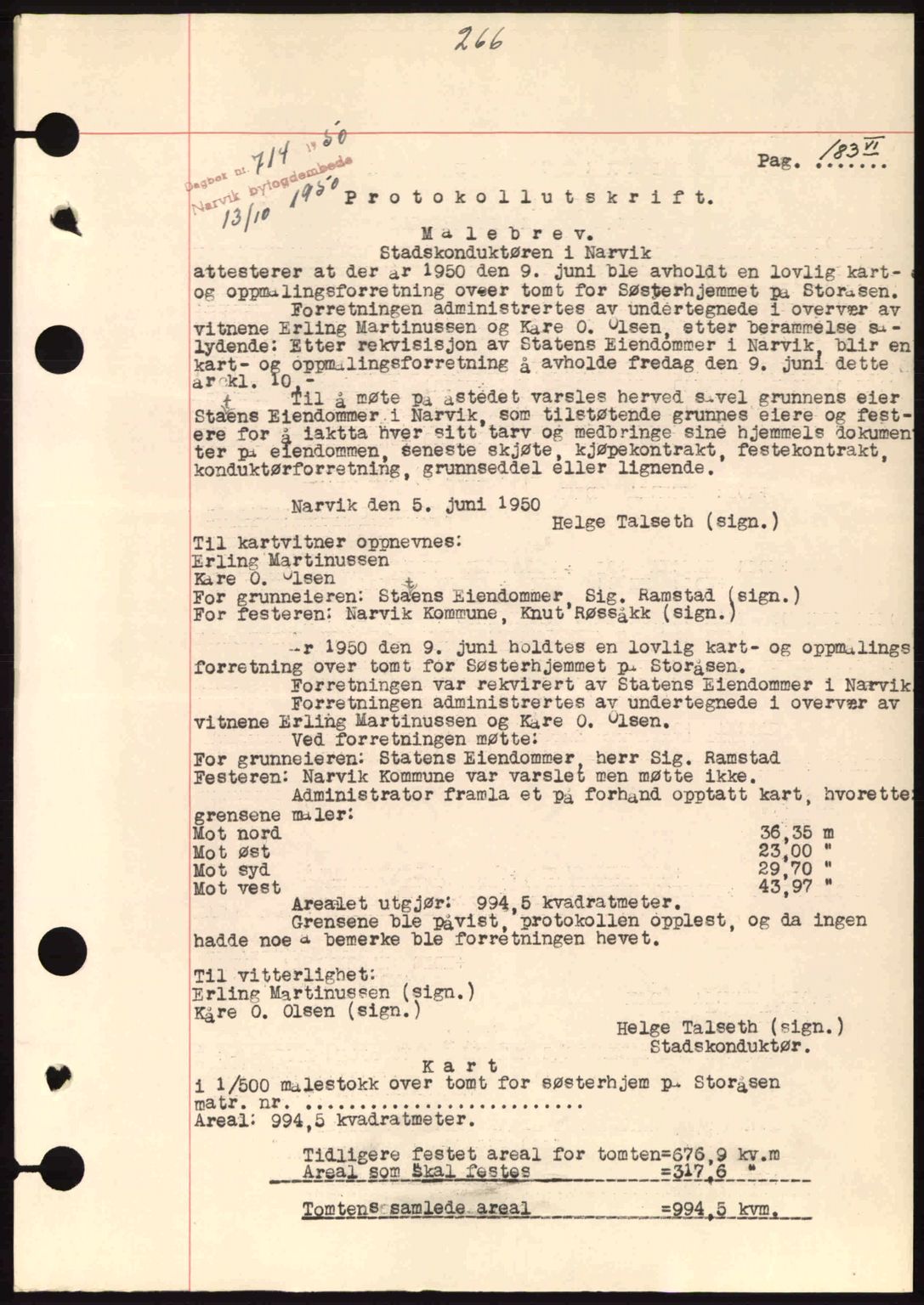 Narvik sorenskriveri, SAT/A-0002/1/2/2C/2Ca: Pantebok nr. A26, 1950-1950, Dagboknr: 714/1950