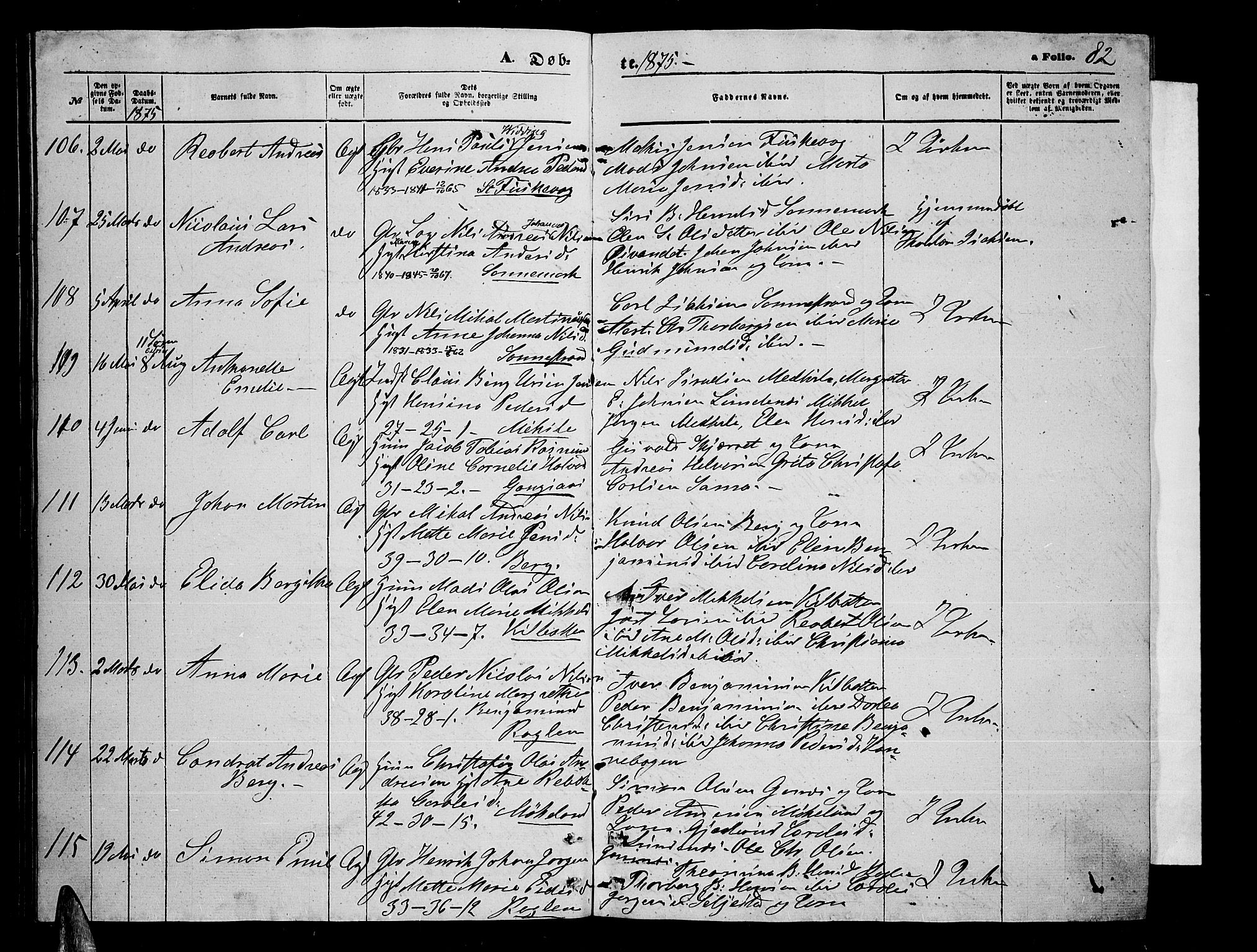 Trondenes sokneprestkontor, AV/SATØ-S-1319/H/Hb/L0009klokker: Klokkerbok nr. 9, 1870-1876, s. 82