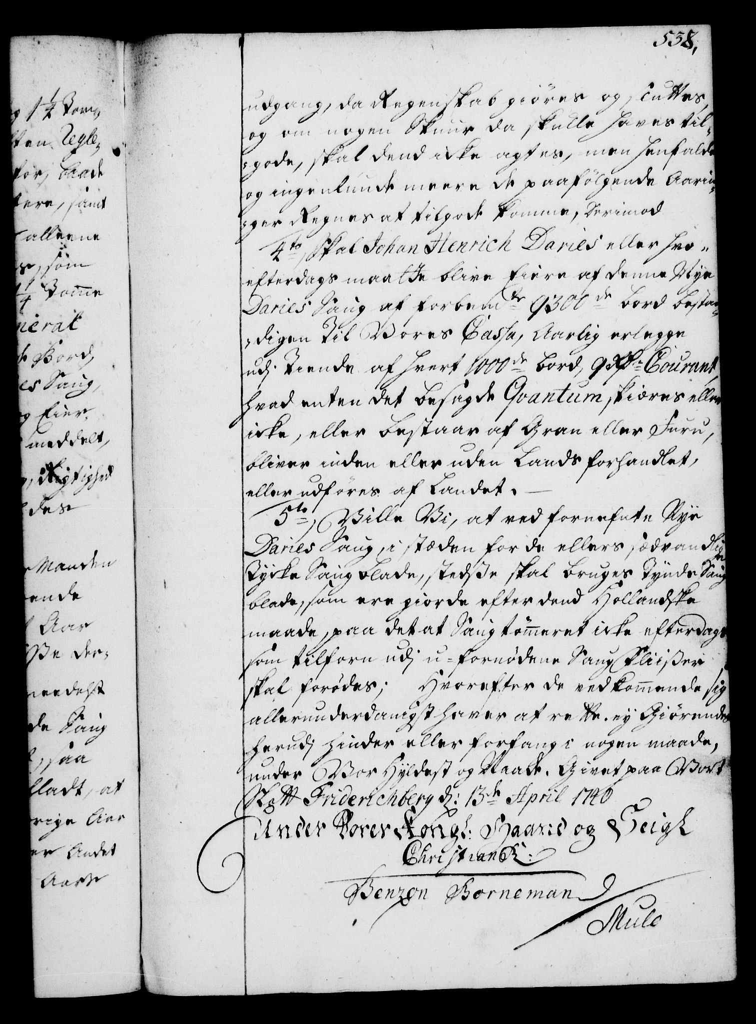 Rentekammeret, Kammerkanselliet, AV/RA-EA-3111/G/Gg/Gga/L0004: Norsk ekspedisjonsprotokoll med register (merket RK 53.4), 1734-1741, s. 538