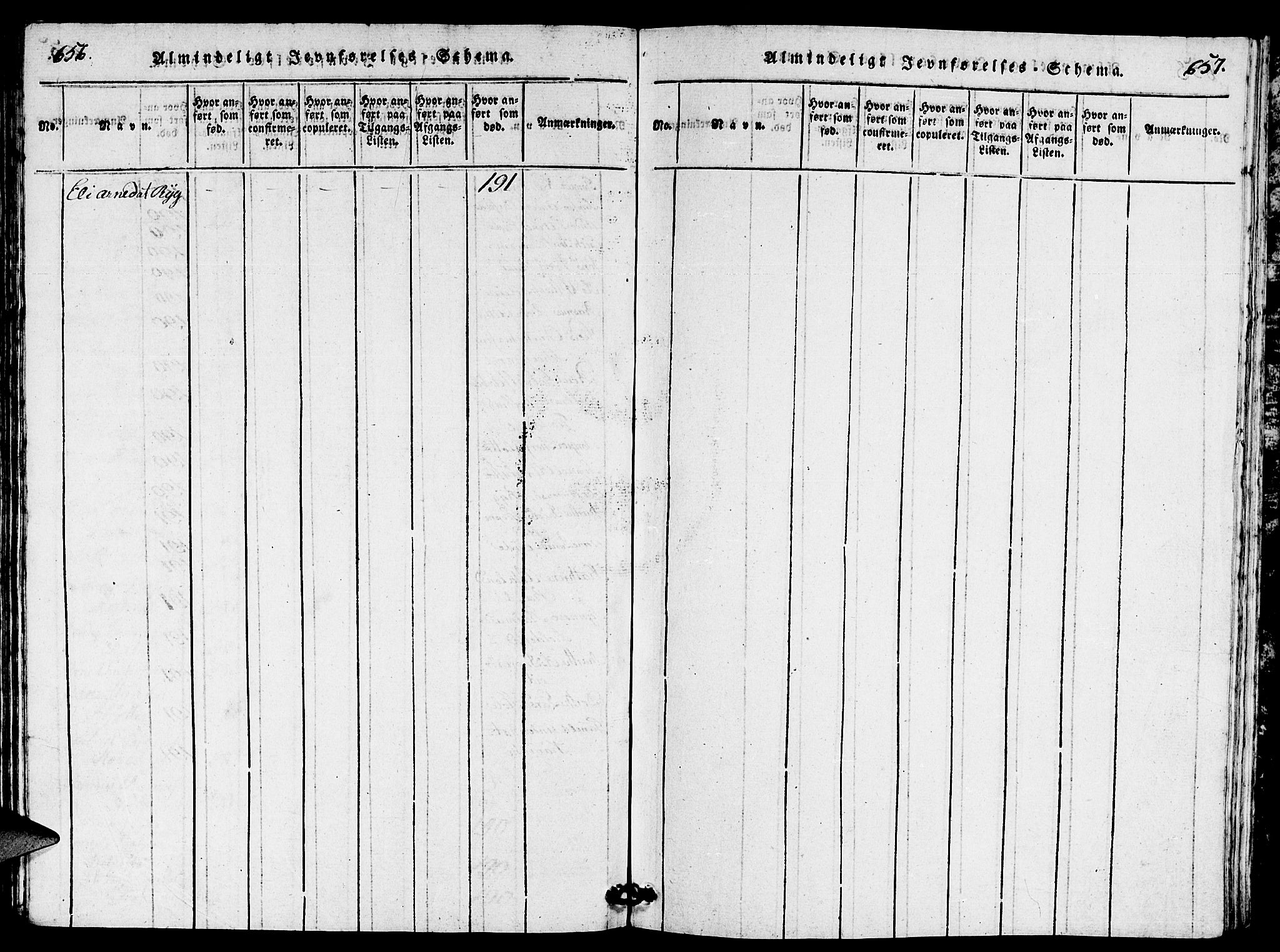 Gloppen sokneprestembete, AV/SAB-A-80101/H/Hab/Haba/L0001: Klokkerbok nr. A 1, 1816-1827, s. 656-657