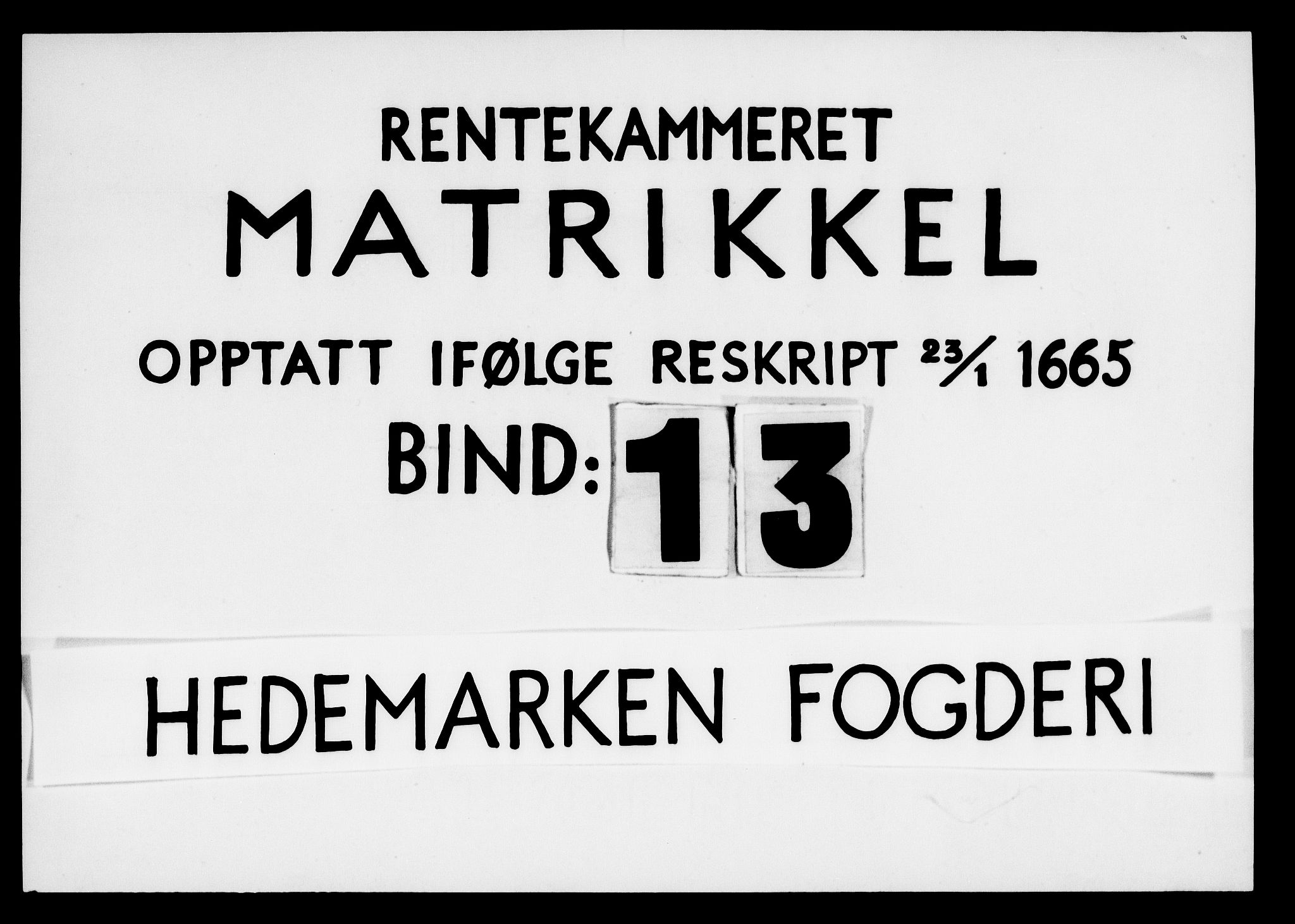 Rentekammeret inntil 1814, Realistisk ordnet avdeling, RA/EA-4070/N/Nb/Nba/L0013: Hedmark fogderi, 2. del, 1669
