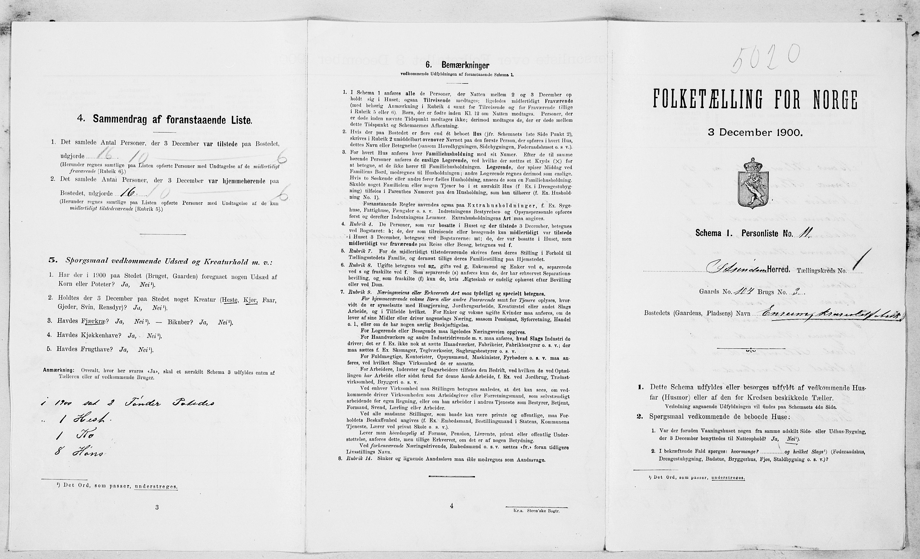 SAT, Folketelling 1900 for 1660 Strinda herred, 1900, s. 110