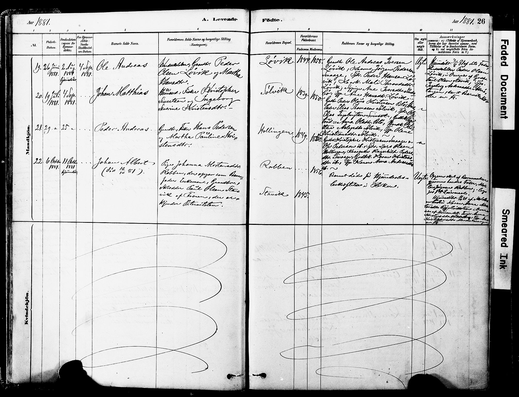 Ministerialprotokoller, klokkerbøker og fødselsregistre - Møre og Romsdal, SAT/A-1454/560/L0721: Ministerialbok nr. 560A05, 1878-1917, s. 26