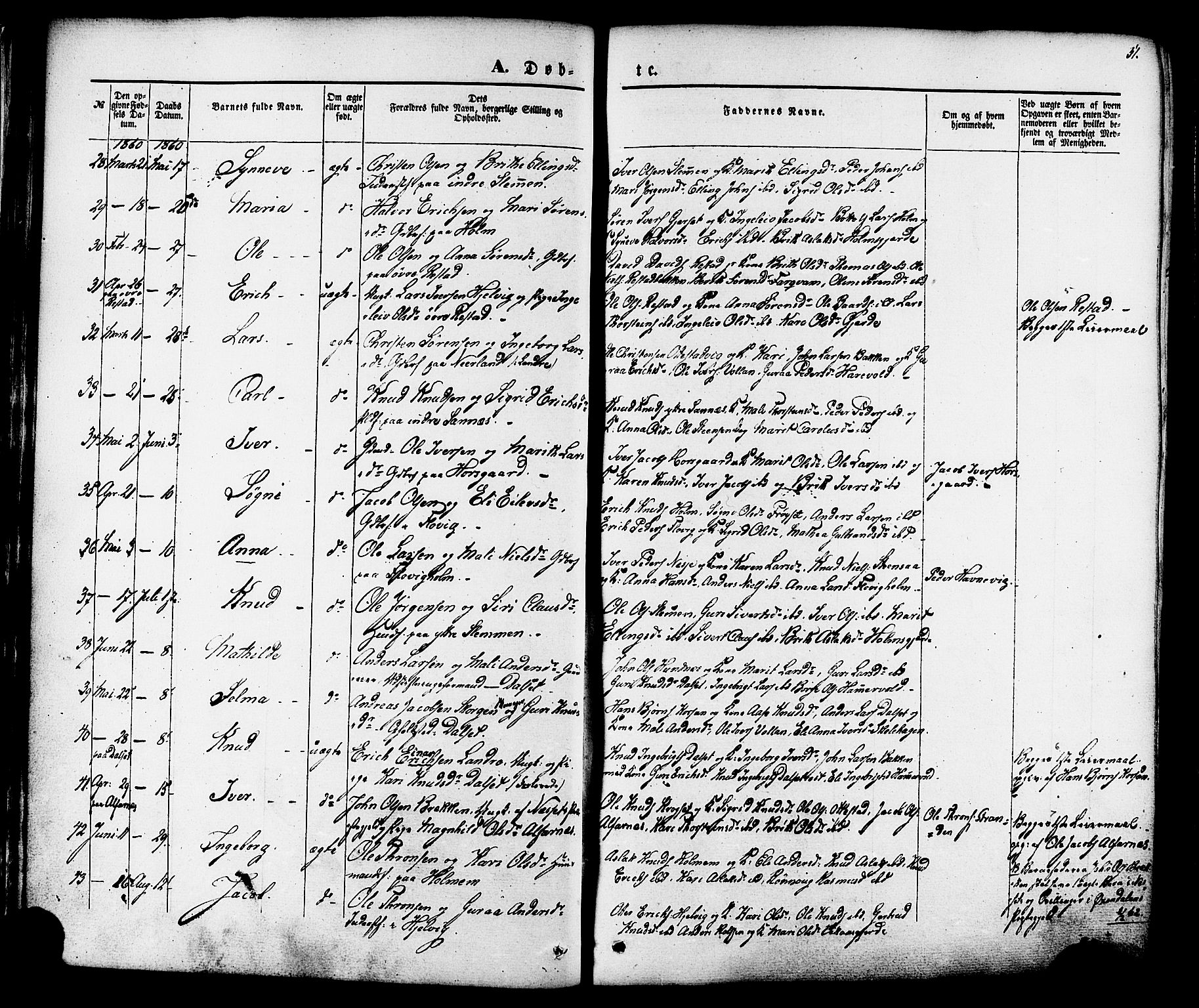 Ministerialprotokoller, klokkerbøker og fødselsregistre - Møre og Romsdal, AV/SAT-A-1454/547/L0603: Ministerialbok nr. 547A05, 1846-1877, s. 51