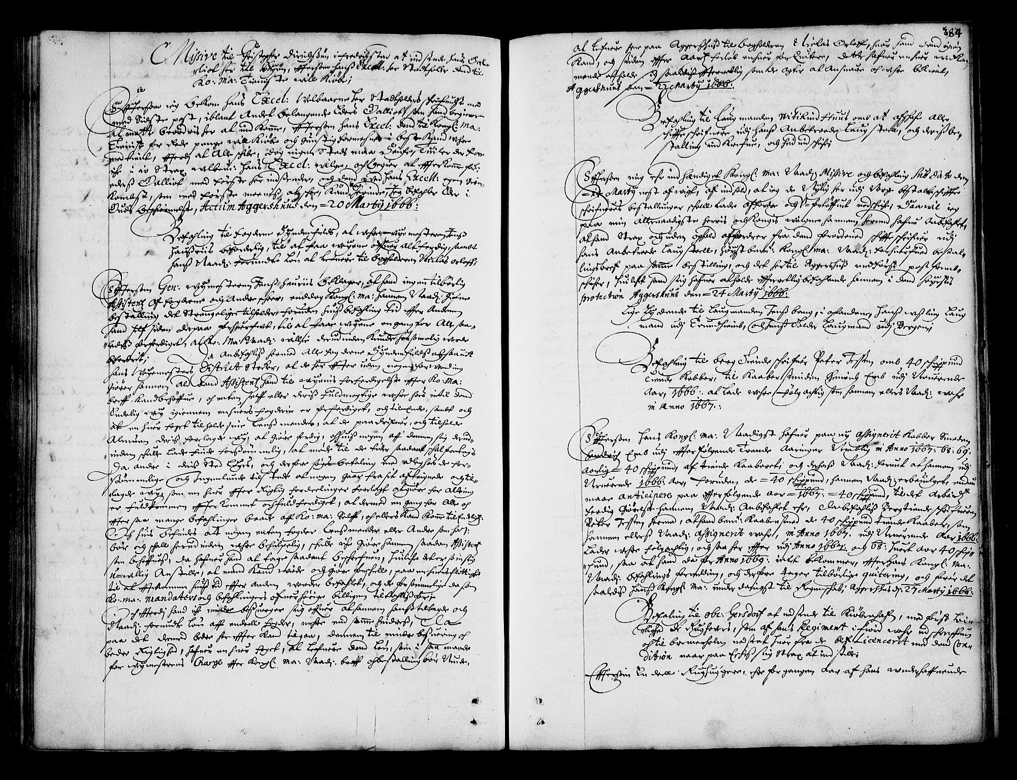Stattholderembetet 1572-1771, AV/RA-EA-2870/Bb/L0003: Ordreprotokoll, 1662-1670, s. 283b-284a