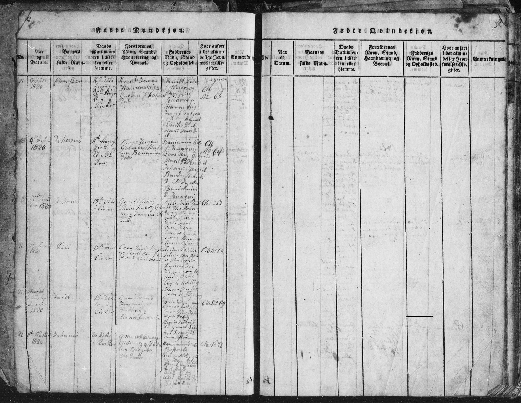 Ministerialprotokoller, klokkerbøker og fødselsregistre - Møre og Romsdal, SAT/A-1454/581/L0942: Klokkerbok nr. 581C00, 1820-1836, s. 8-9