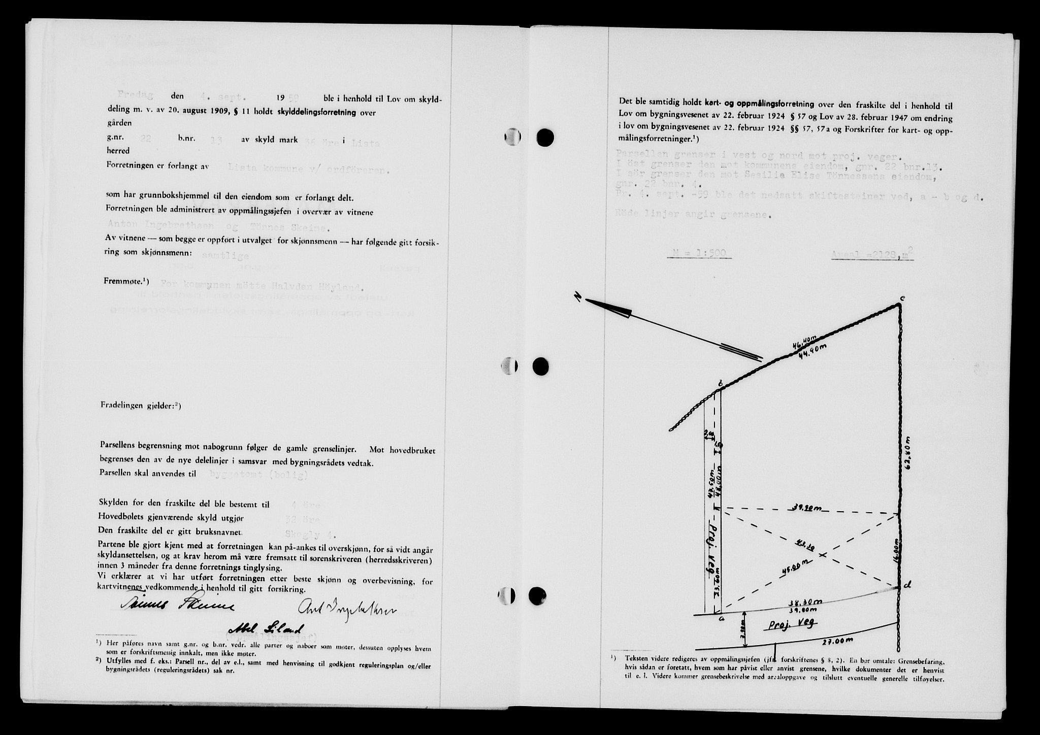 Lyngdal sorenskriveri, AV/SAK-1221-0004/G/Gb/L0679: Pantebok nr. A XXV, 1959-1960, Dagboknr: 755/1959